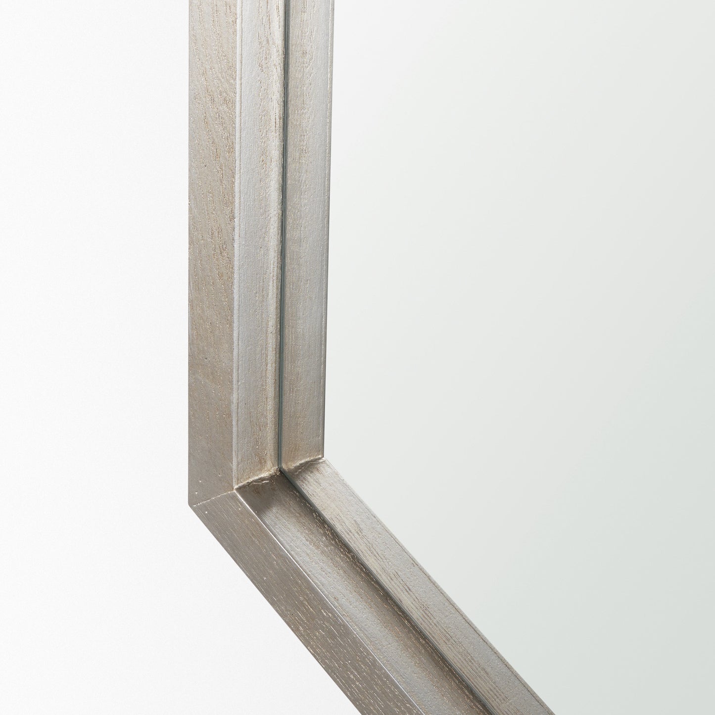 Chevren 26 x 22 Silver Wood Frame Mirror