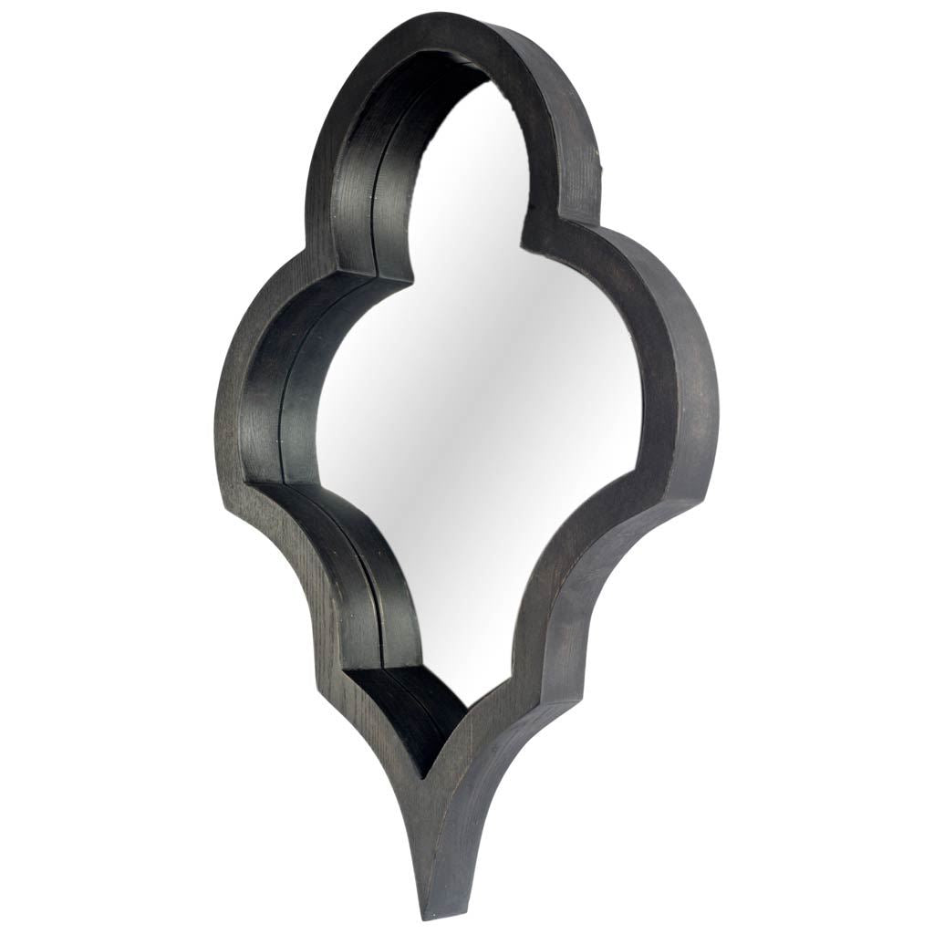 Geneva 23x34 Black Wood Frame Mirror