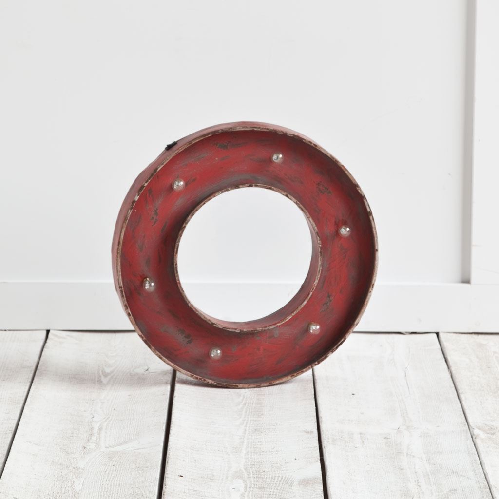Abaco I 17" Round Tic-Tac-Toe O Battery Powered LED Sign