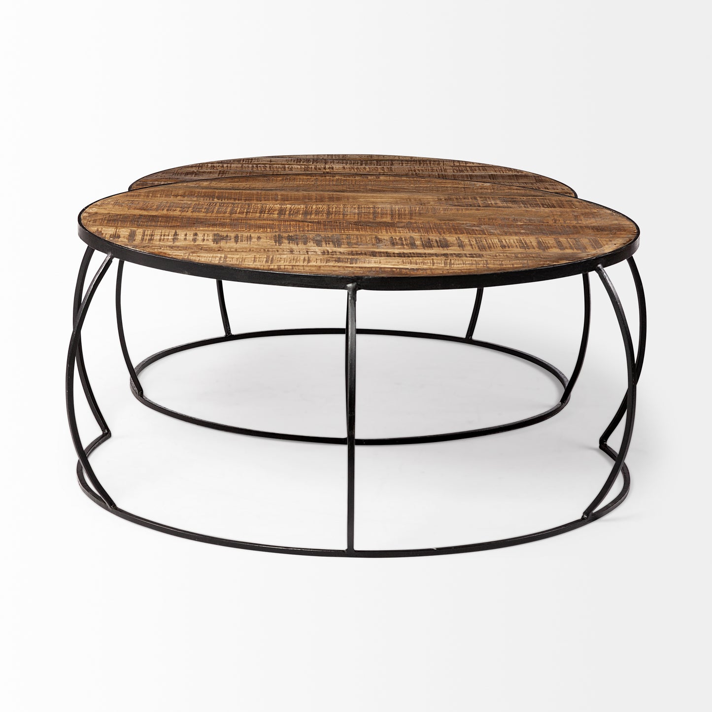 Clapp Coffee Table Brown Wood | X Pattern - coffee-tables
