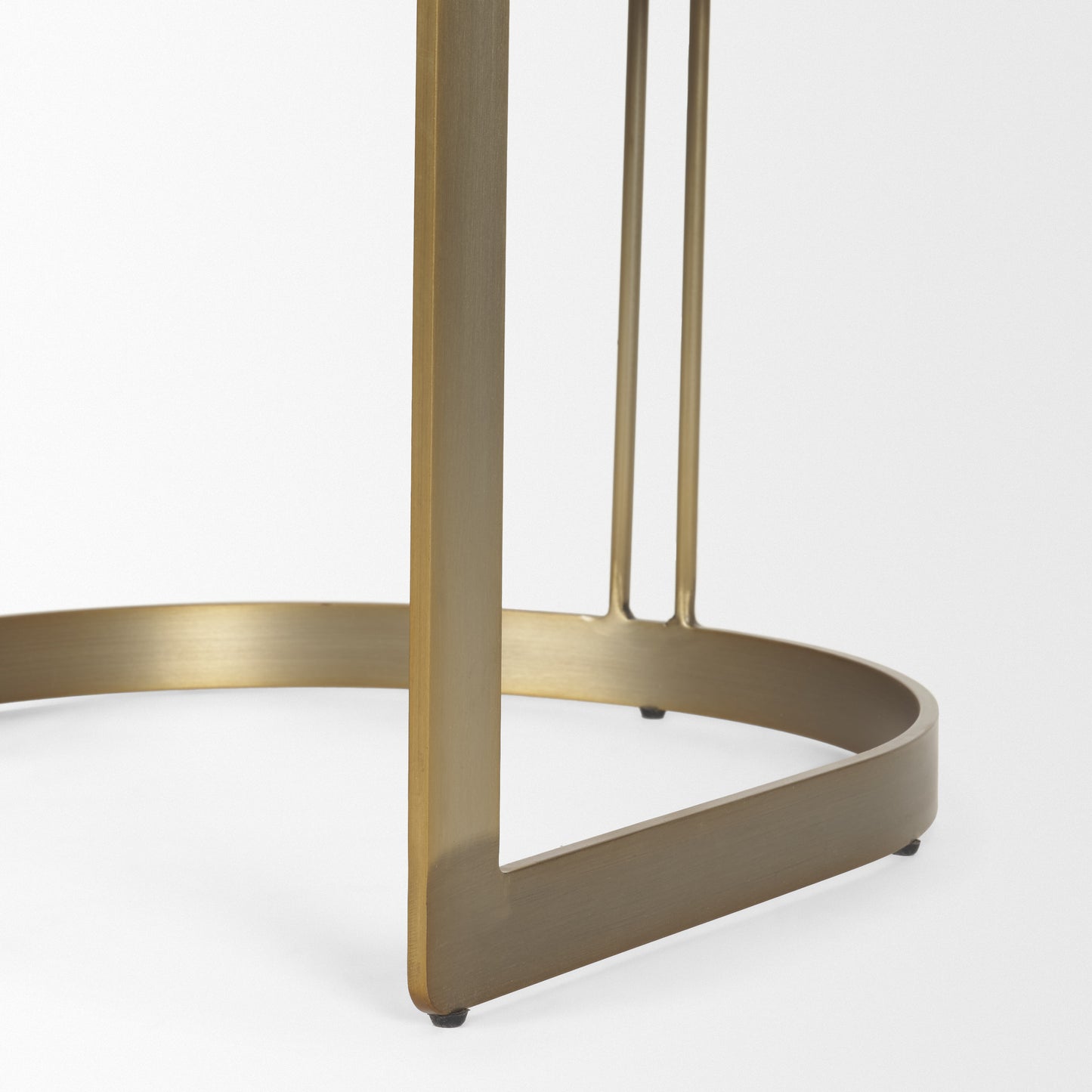 Hollyfield Leather Dining Chair Black Leather | Gold Metal - dining-chairs