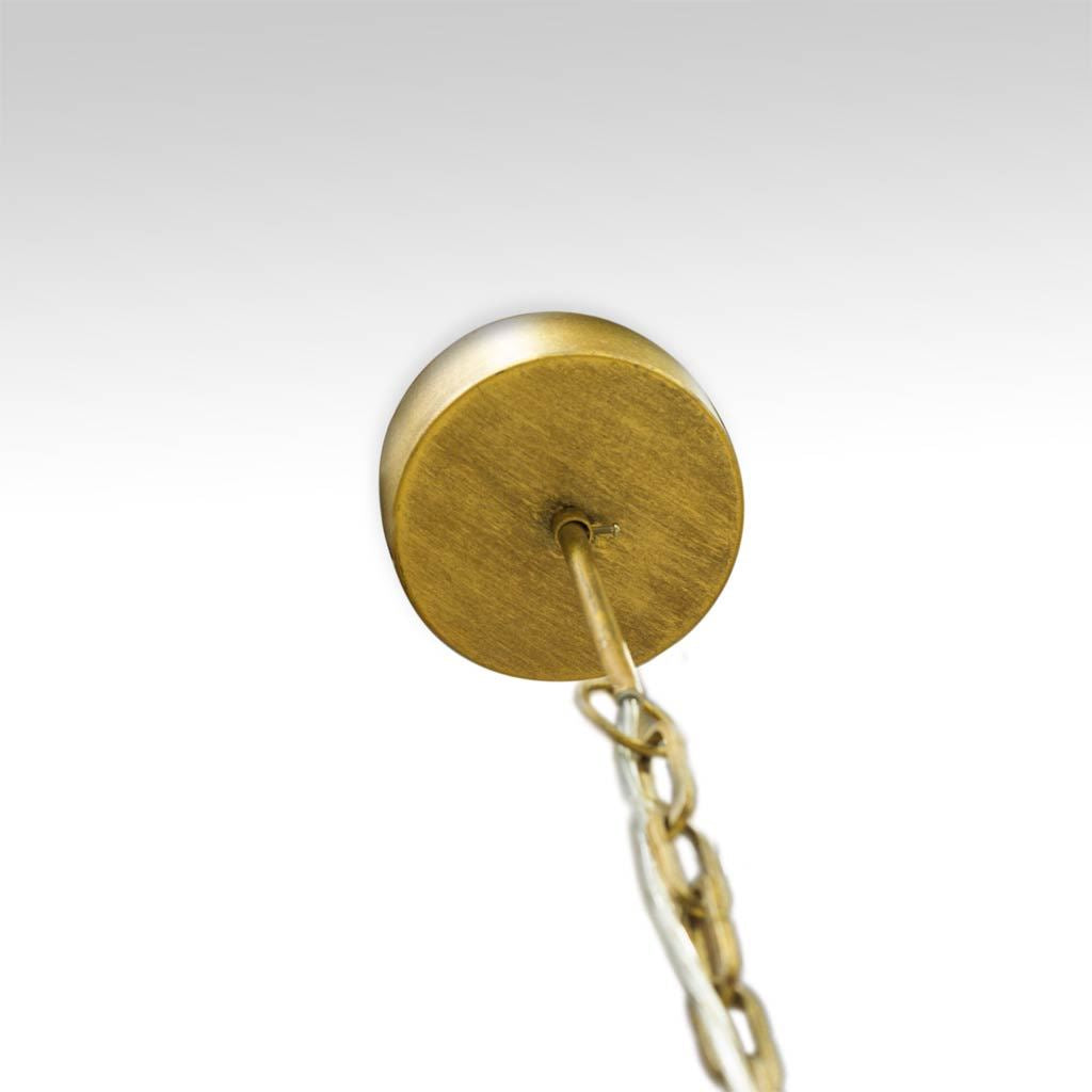 Ava Chandelier Gold Metal | White Wood - chandeliers