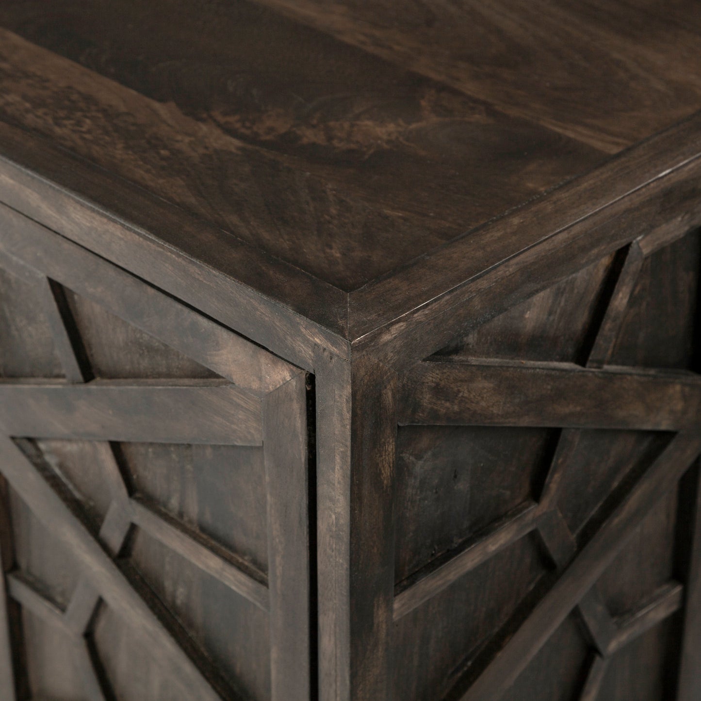 Hollandsworth Sideboard Brown Wood | Nickel Tone Metal - sideboards-and-buffets