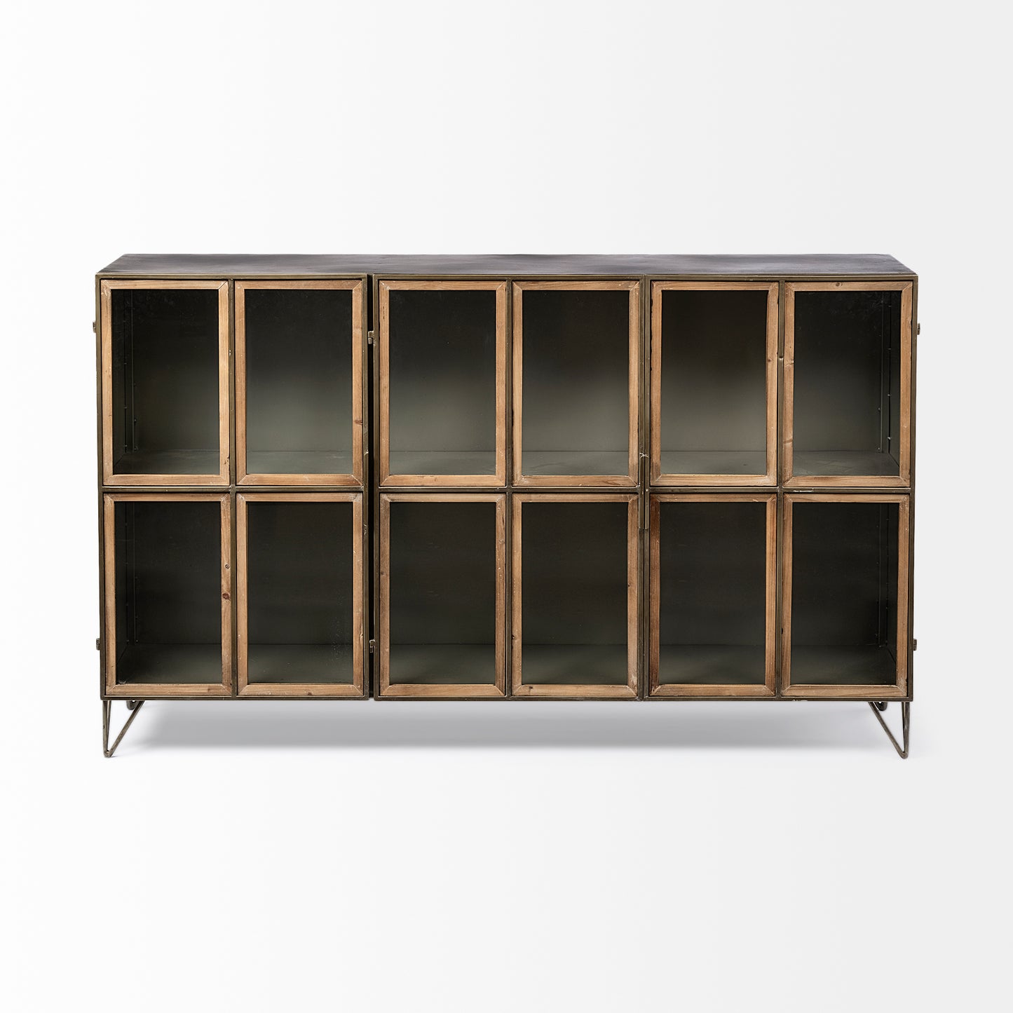 Pandora Horizontal Cabinet Brown Wood | Gray Metal | 66L - cabinets