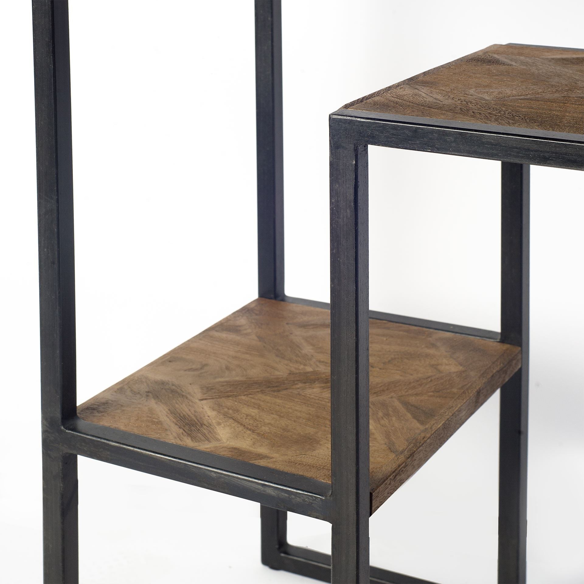 Parquiet Console Table Brown Wood | Black Metal - console-tables