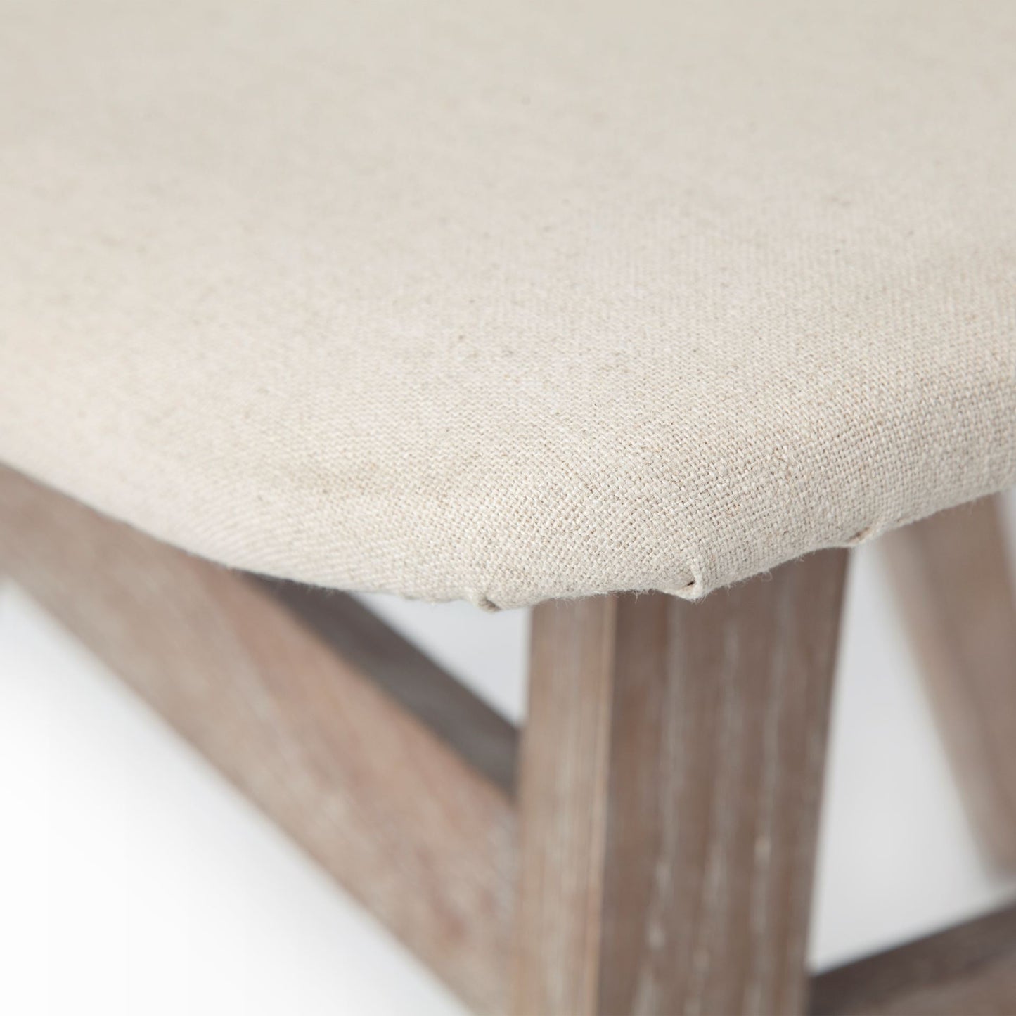 Haden Dining Chair Cream Fabric | Brown Wood - dining-chairs