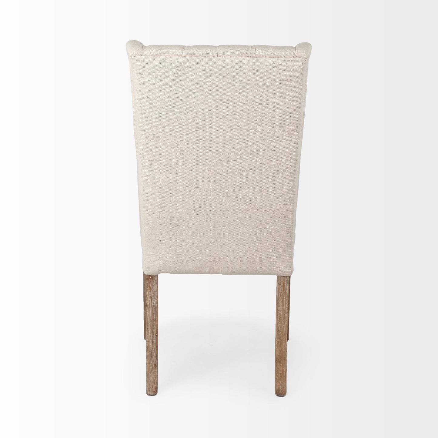 Mackenzie Dining Chair Cream Fabric | Brown Wood - dining-chairs