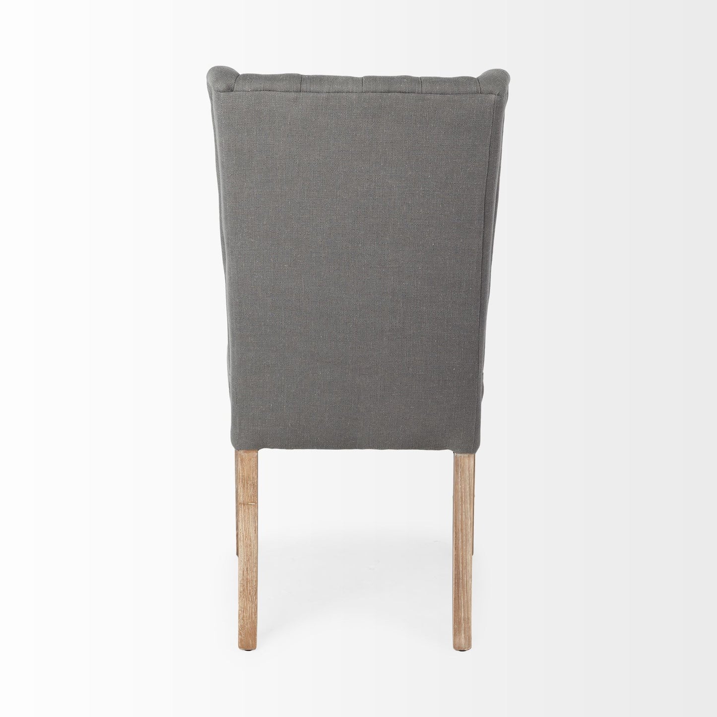 Mackenzie Dining Chair Gray Fabric | Brown Wood - dining-chairs