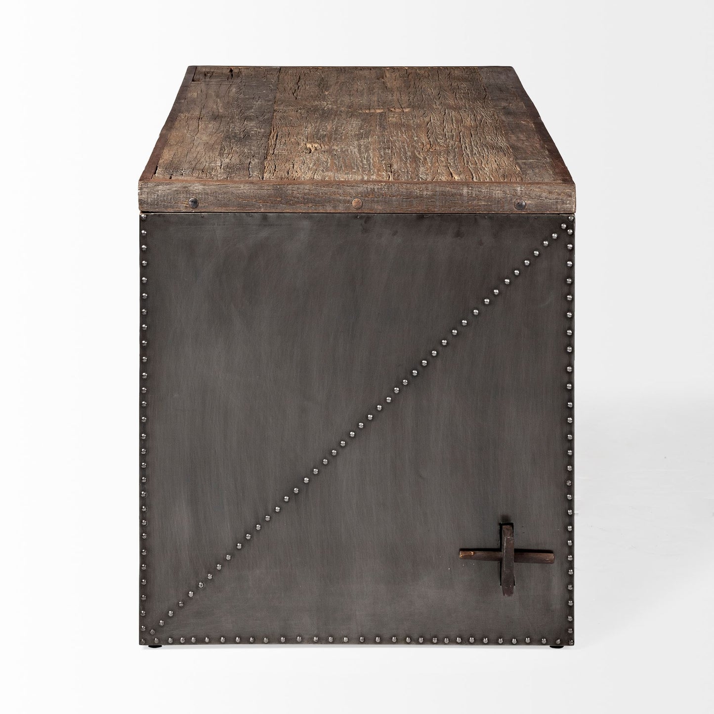 Orwell Office Desk Brown Wood | Black Metal - office