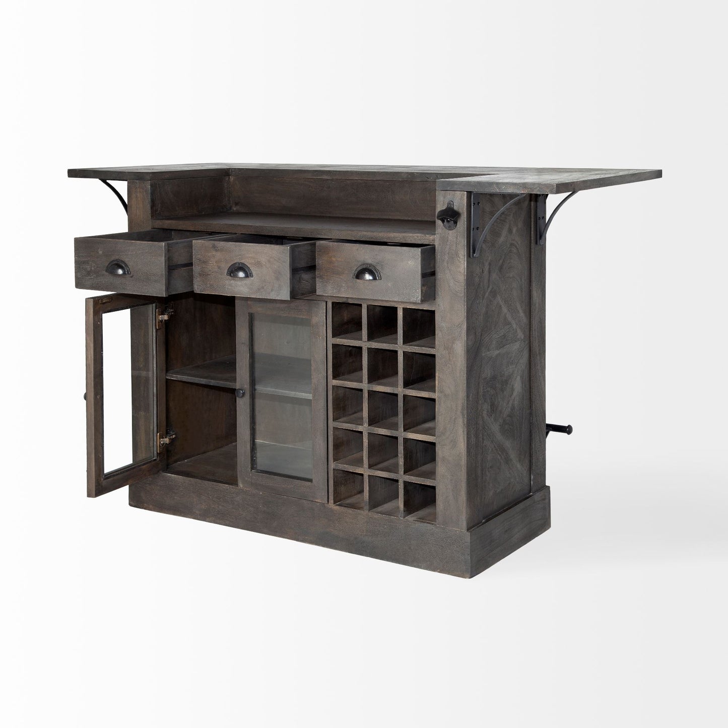 Cheers Kitchen Island Brown Wood - kitchen-islands