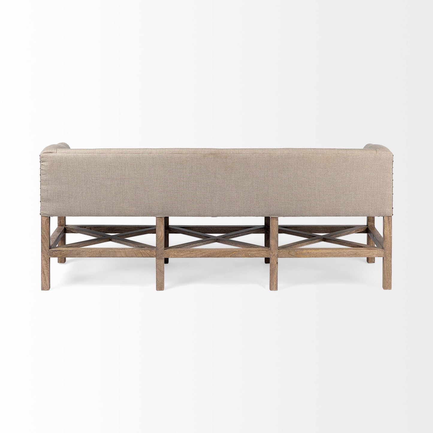 Bergen Bench Beige Fabric | Wood - benches