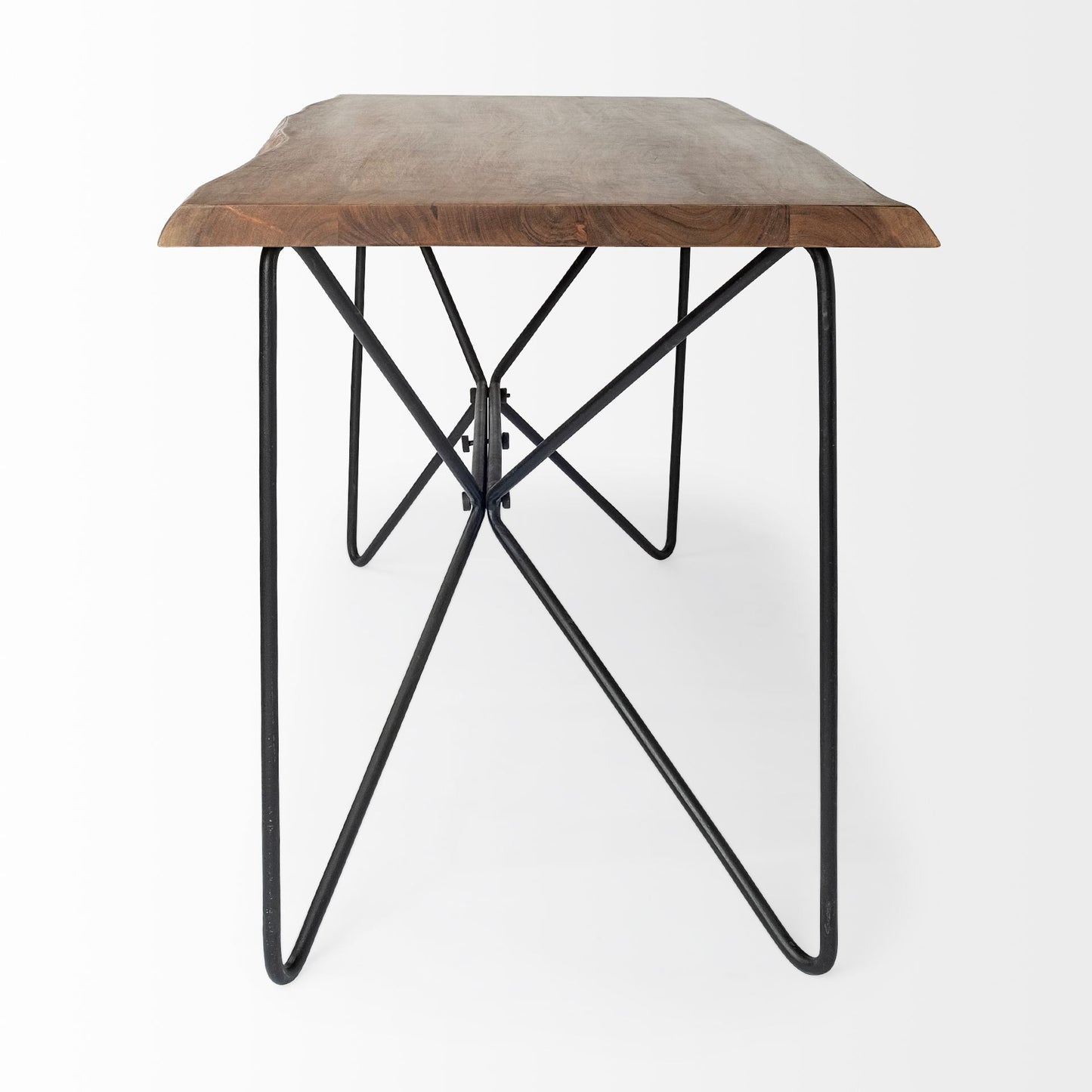 Papillion Office Desk Natural Wood | Black Iron - office