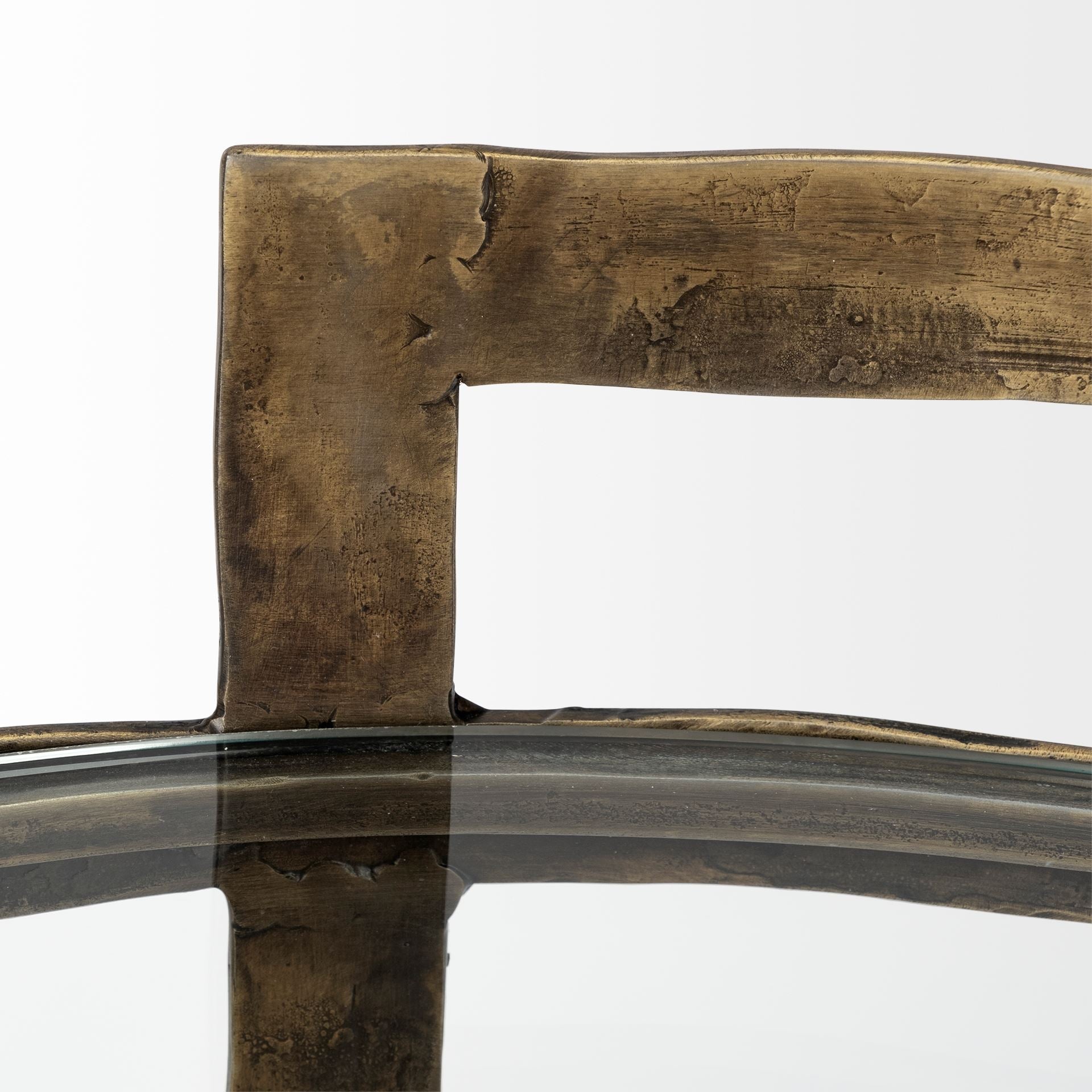 Reimer Accent Table Glass | Gold Metal - accent-tables