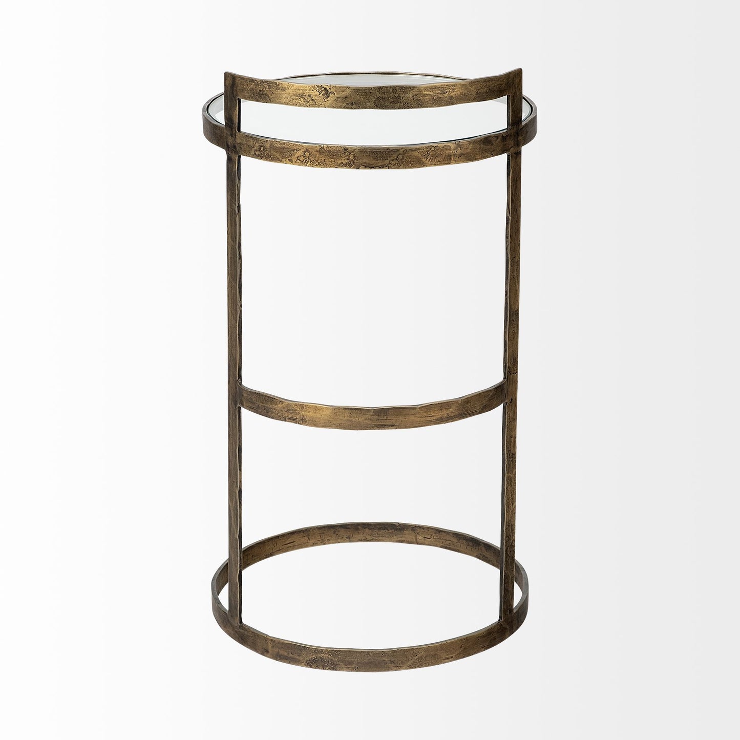 Reimer Accent Table Glass | Gold Metal - accent-tables