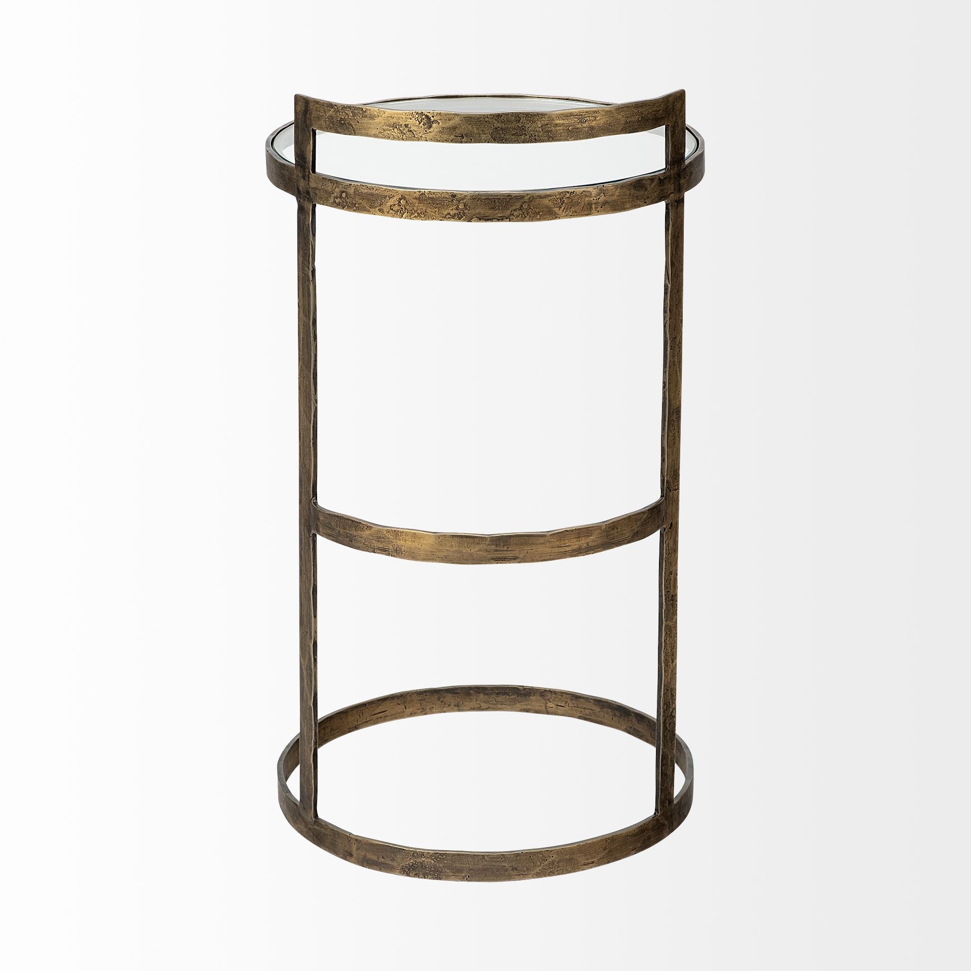 Reimer Accent Table Glass | Gold Metal - accent-tables