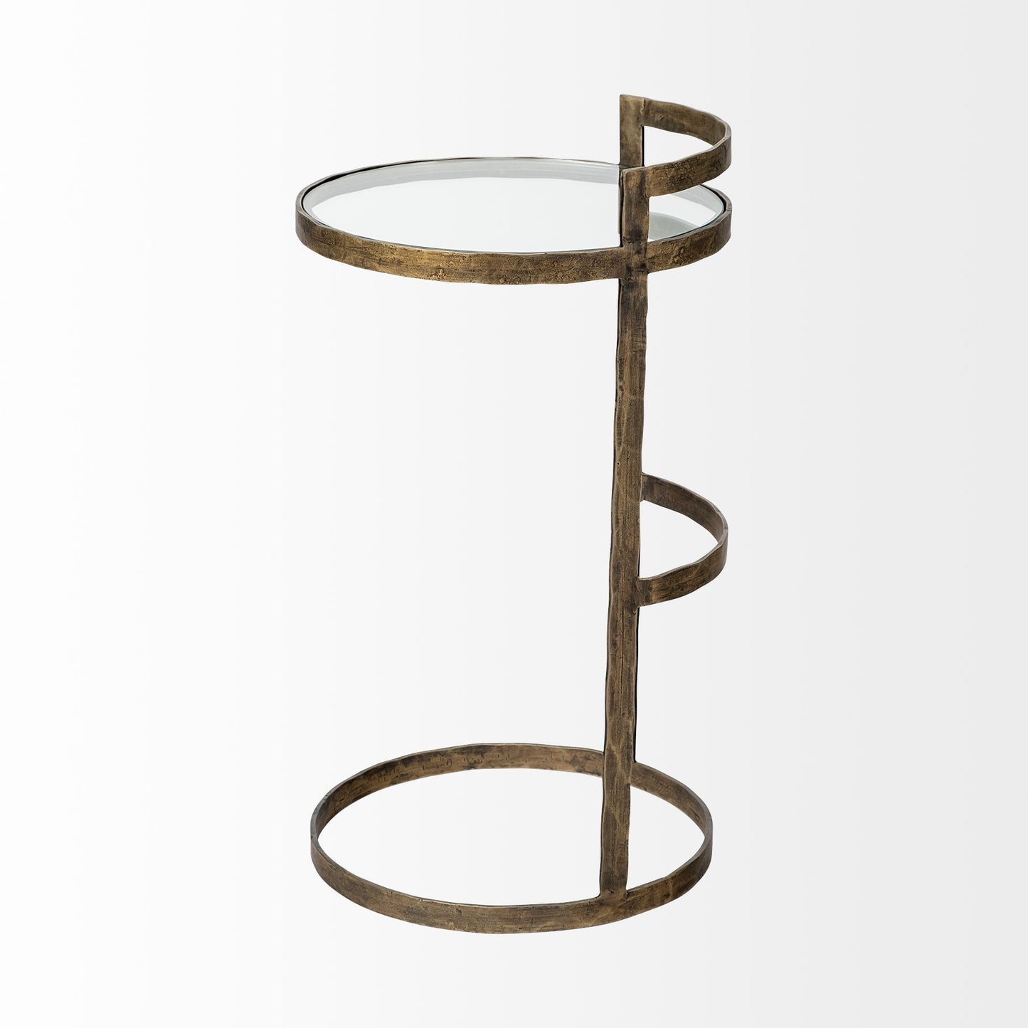 Reimer Accent Table Glass | Gold Metal - accent-tables