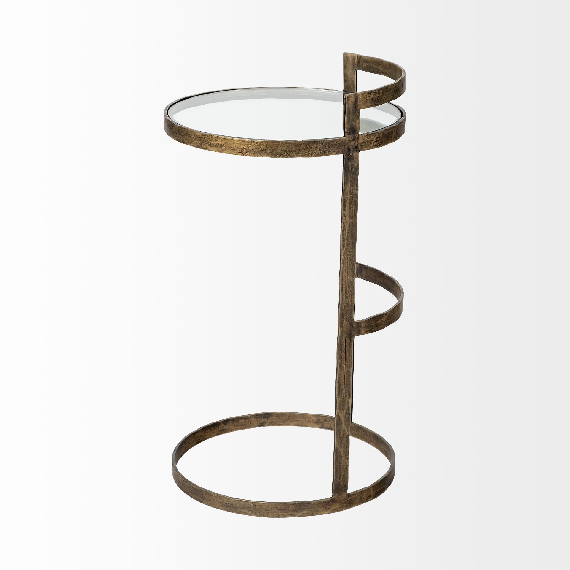 Reimer Accent Table Glass | Gold Metal - accent-tables