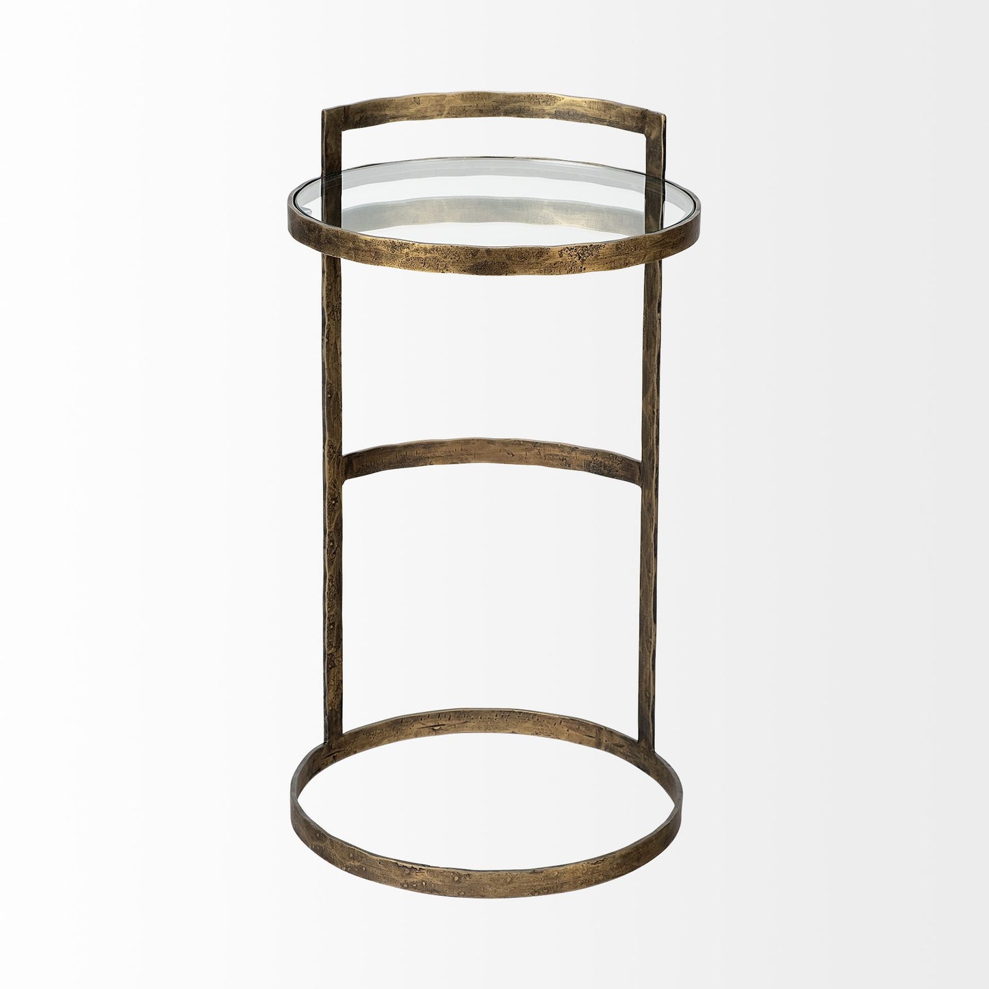 Reimer Accent Table Glass | Gold Metal - accent-tables
