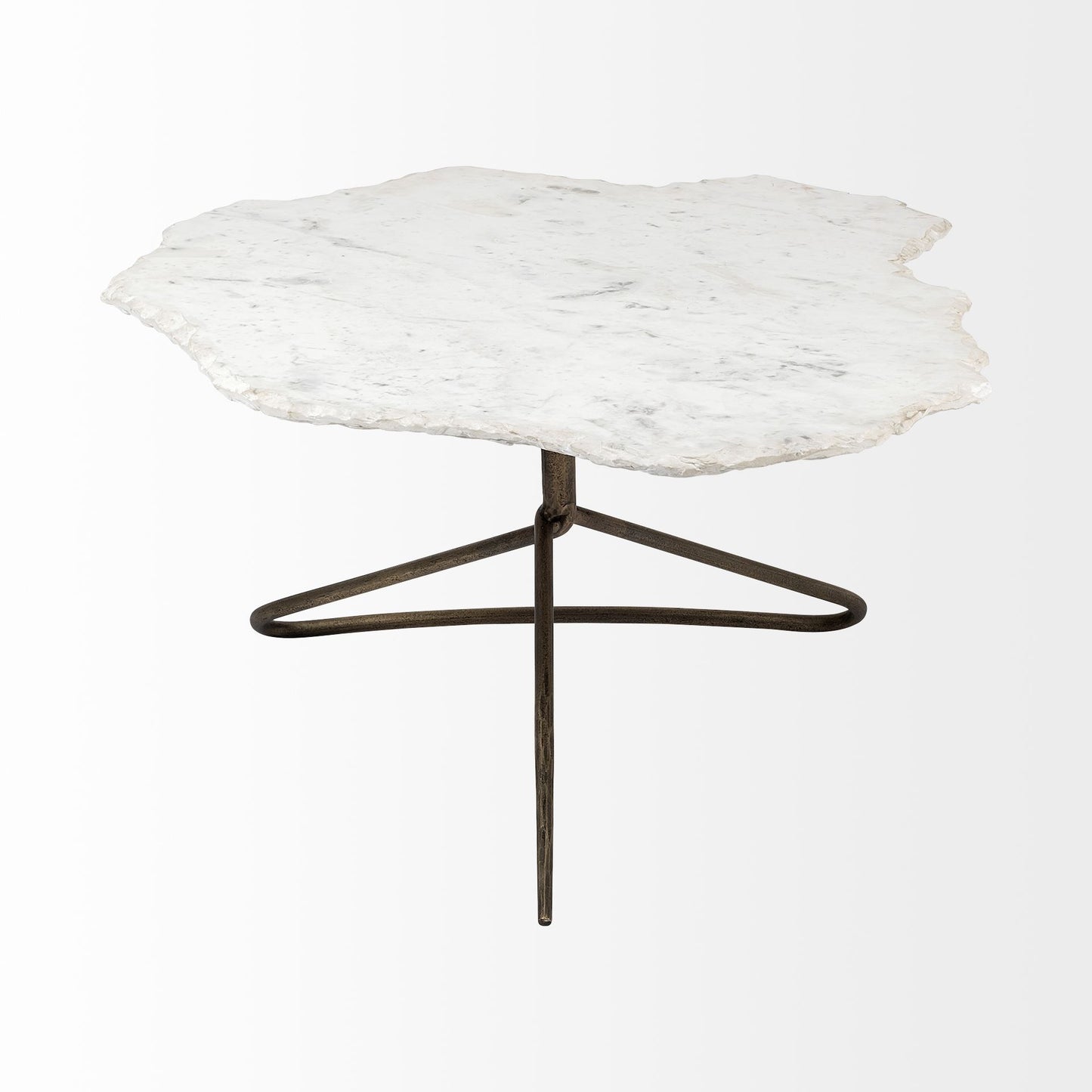 Pinera Coffee Table White Marble | Gold Metal - coffee-tables