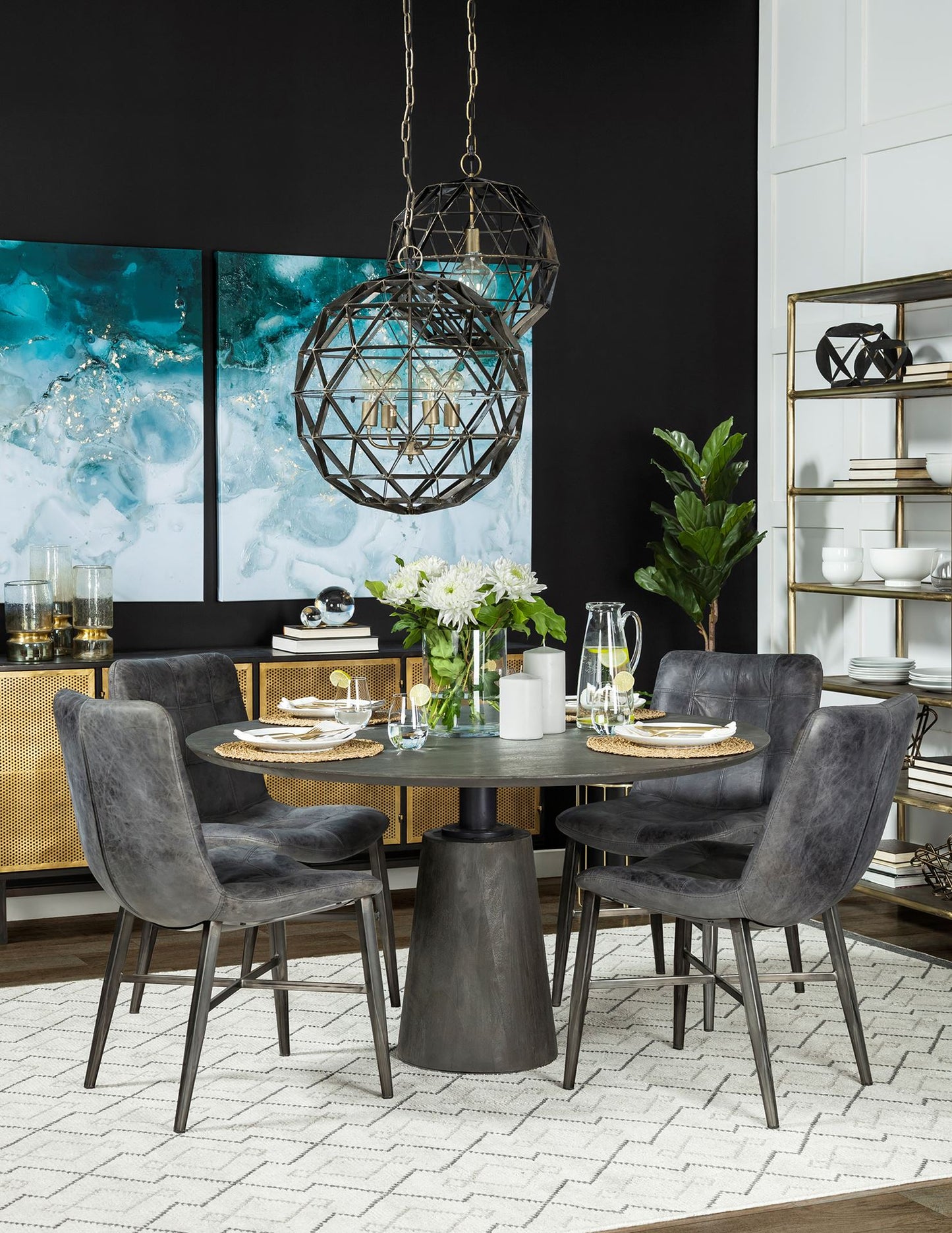 Dyson Chandelier Black Metal - chandeliers