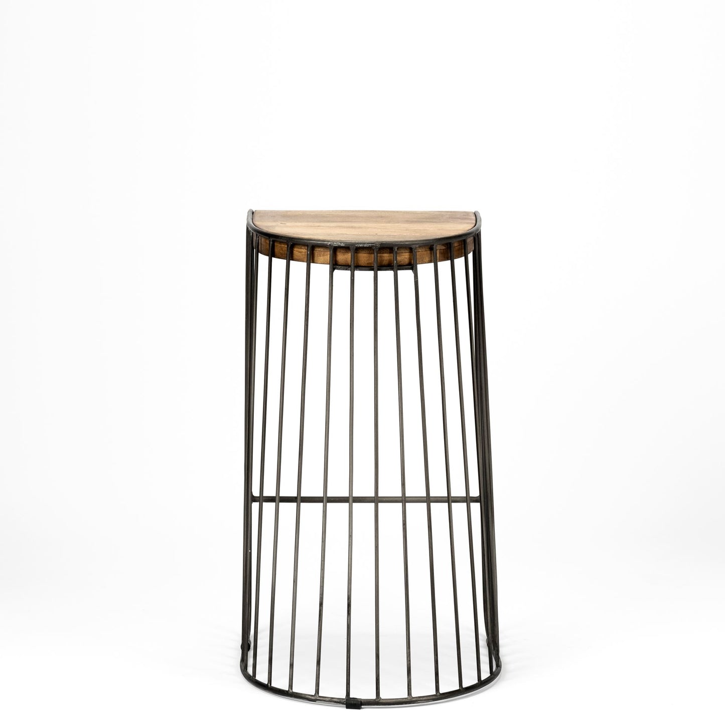Seagram Wood Seat Bar Counter Stool Brown Wood | Black Metal | Bar - bar-stools