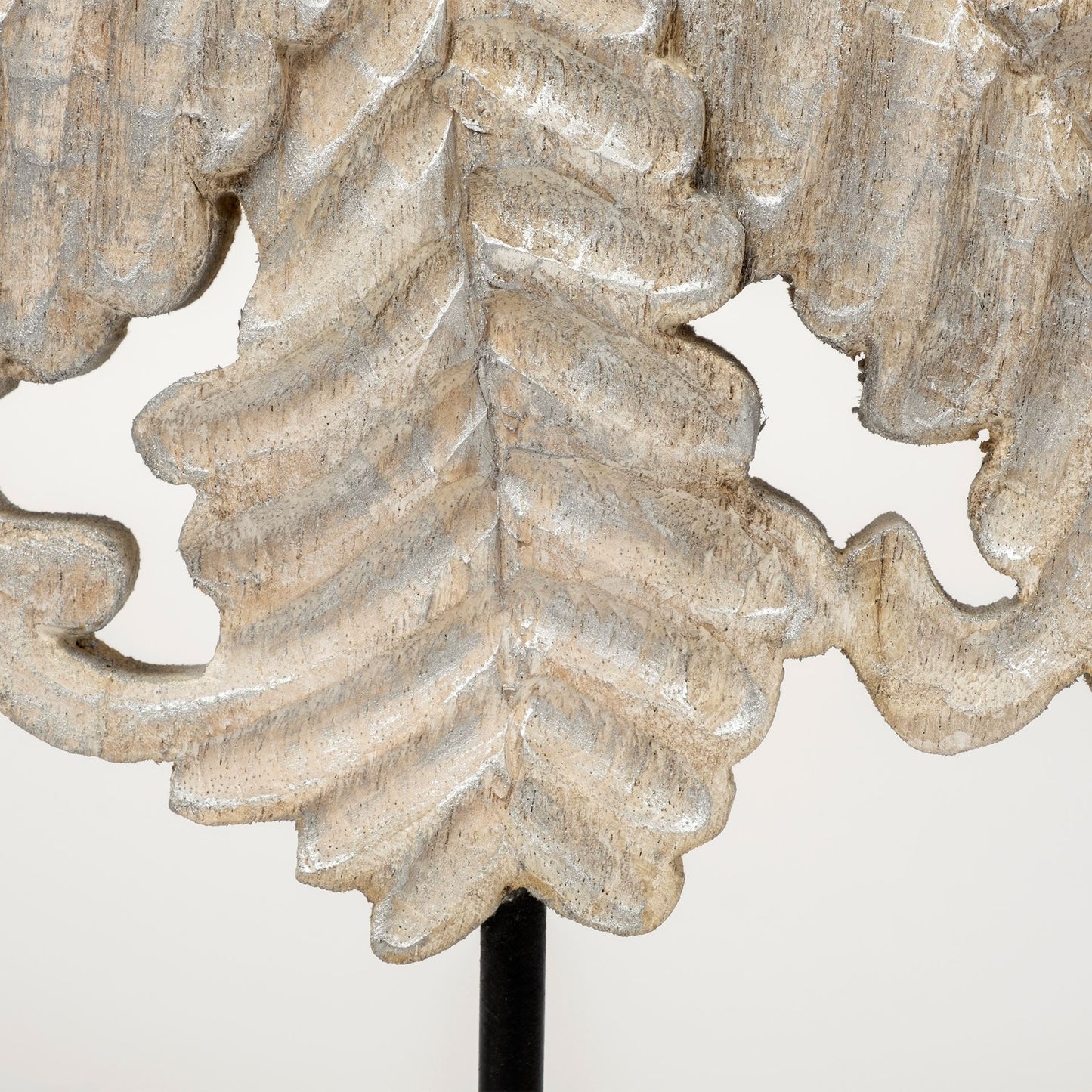 Kamara II (Large) 16L x 4W White Washed Wood W/Antiqued Silver Botanical Decorative Object