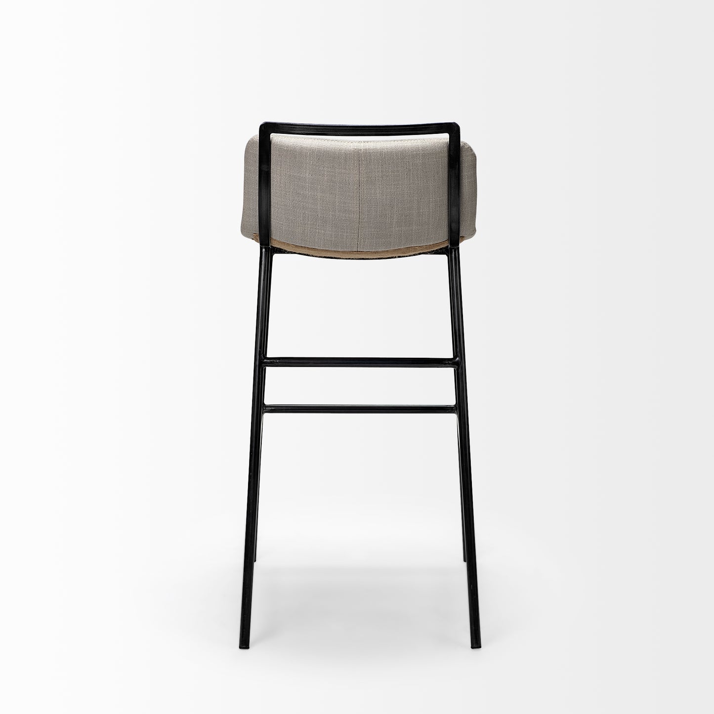 Kavalan Upholstered Seat Bar Counter Stool Beige Fabric | Gray Metal | Counter - bar-stools