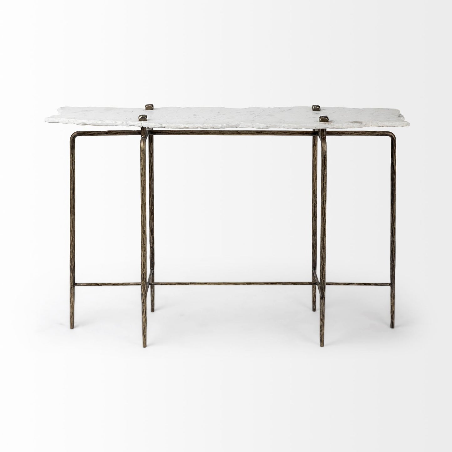 Pinera Console Table White Marble | Gold Iron - console-tables