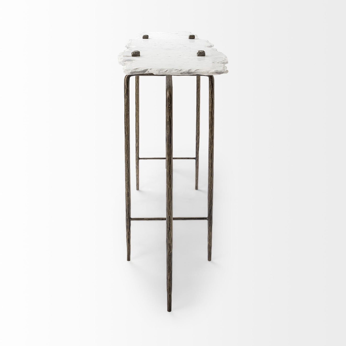 Pinera Console Table White Marble | Gold Iron - console-tables