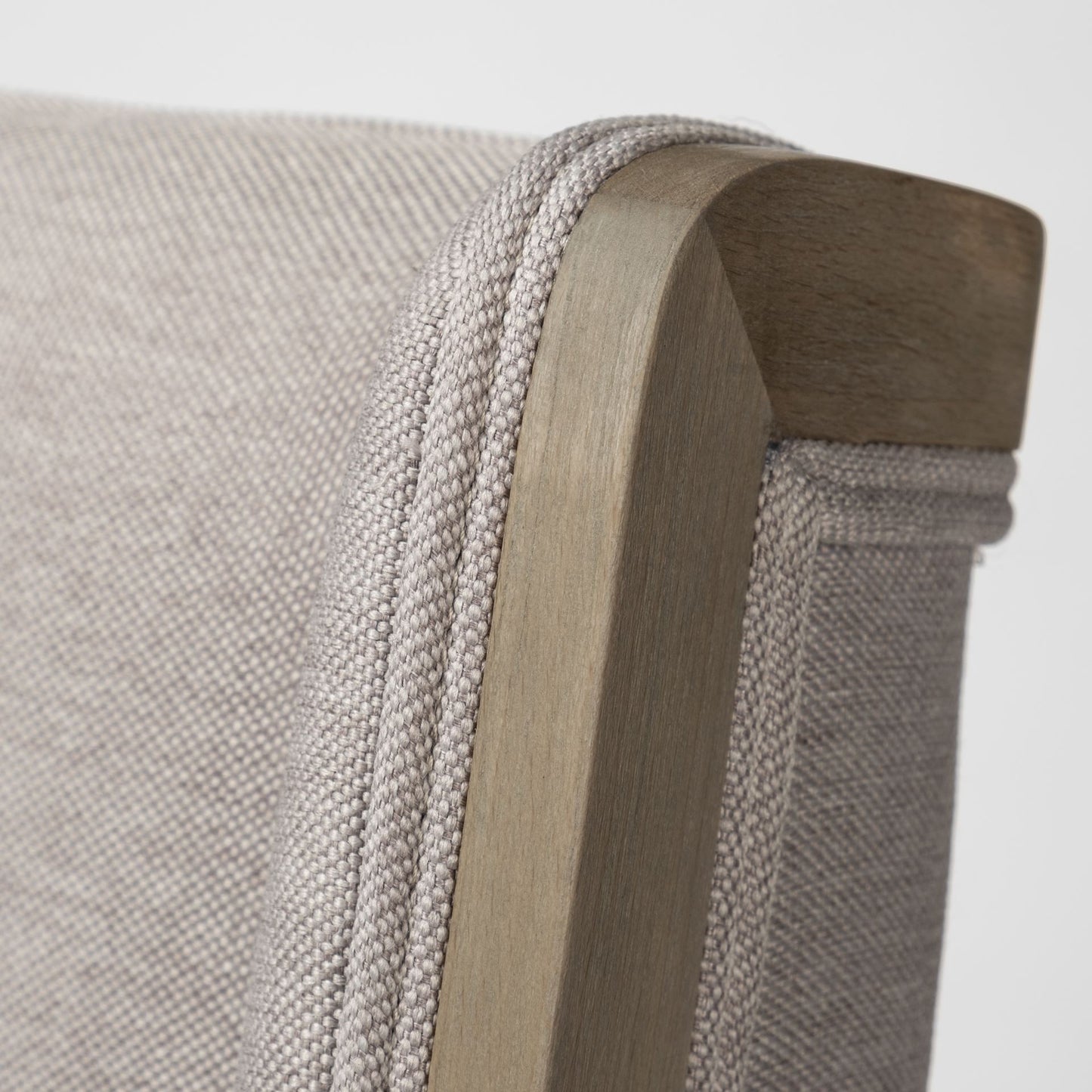 Tenton II Grey Fabric Seat Brown Wood Frame Dining Chair