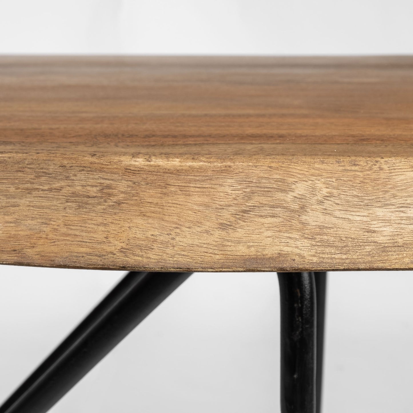 Papillion Office Desk Natural Wood | Black Iron - office