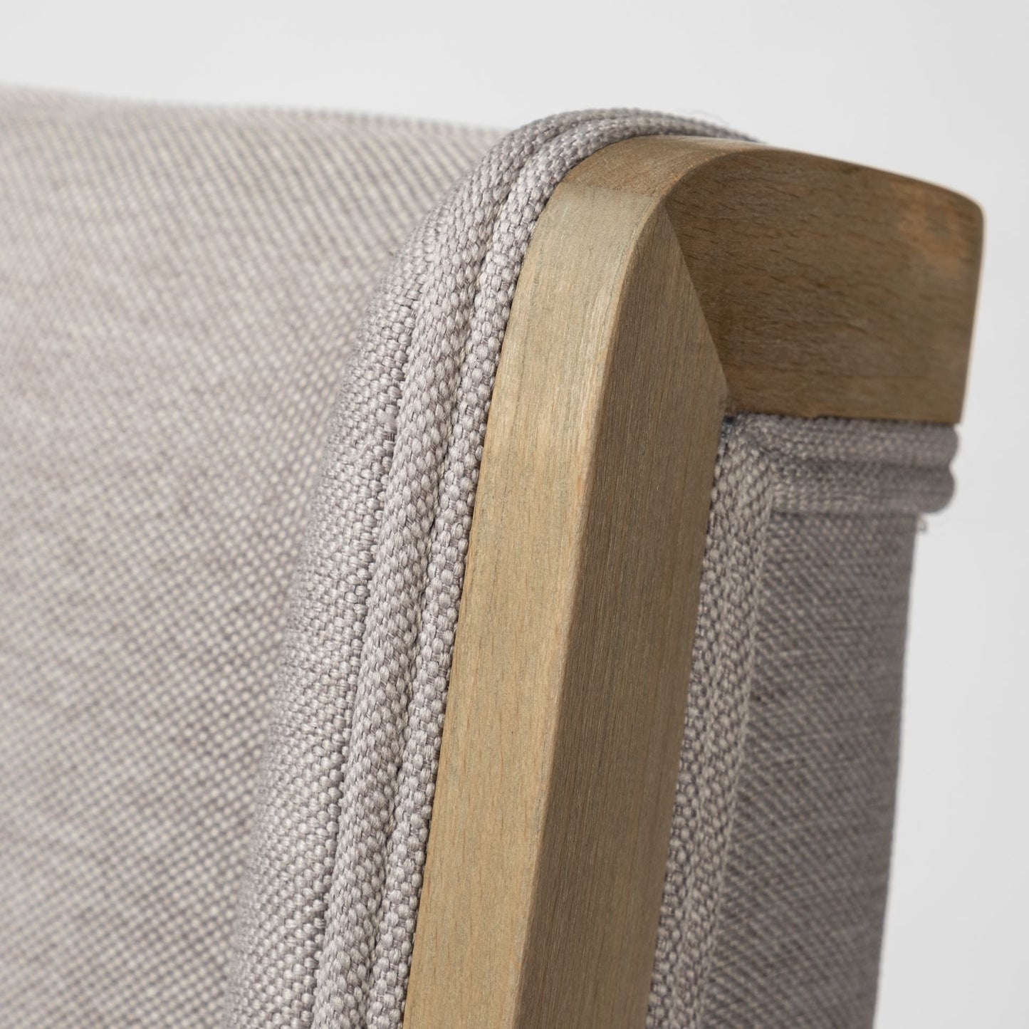 Tenton I Grey Fabric Wrap Brown Wooden Base Dining Chair