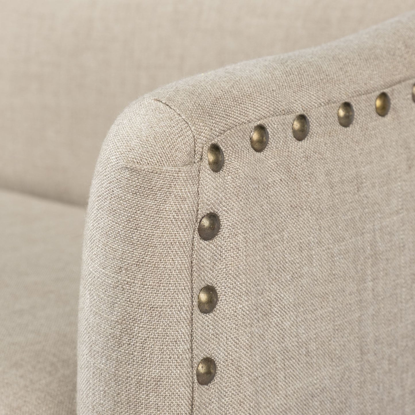 Bergen Bench Beige Fabric | Wood - benches