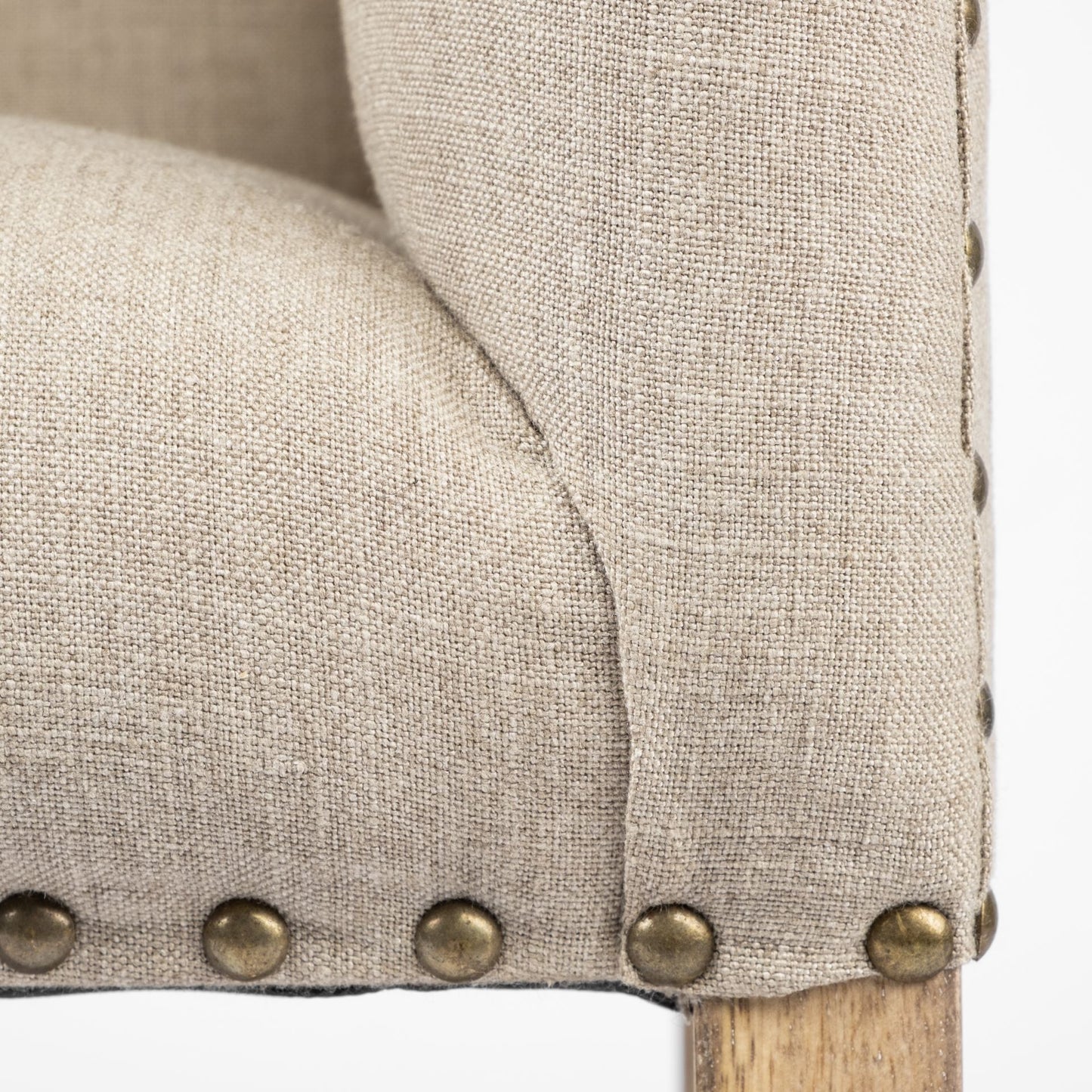 Bergen Bench Beige Fabric | Wood - benches
