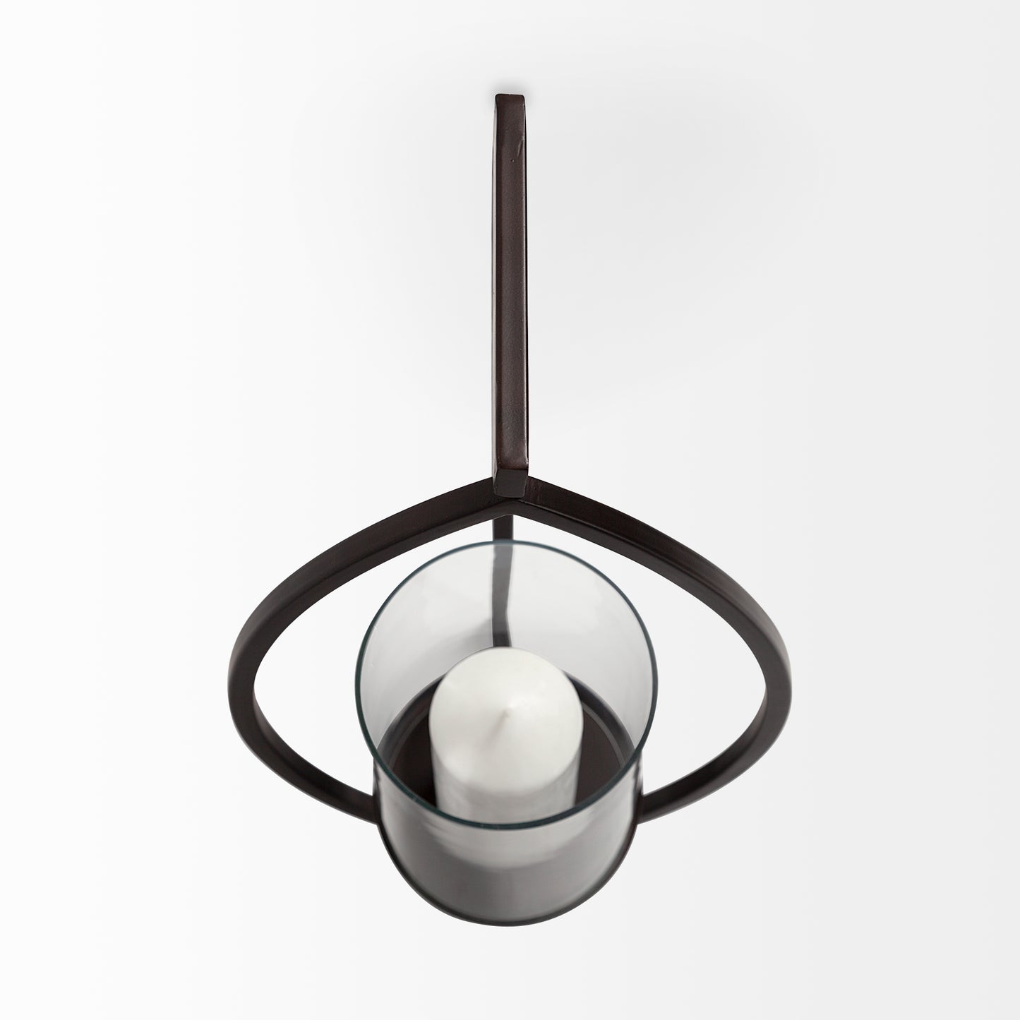 Drax 22"H Black Metal Wall Candle Holder
