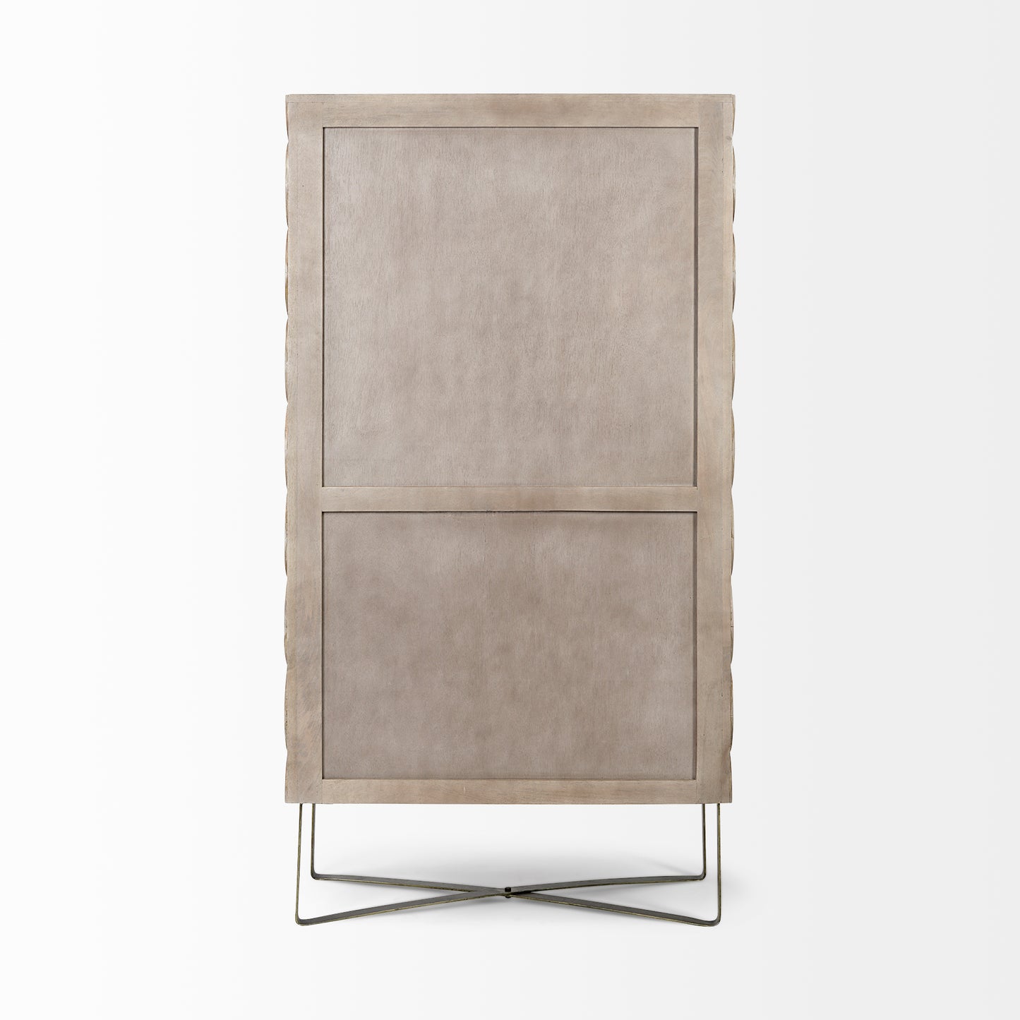 Excelsior Cabinet Brown Wood | Gold Metal - cabinets