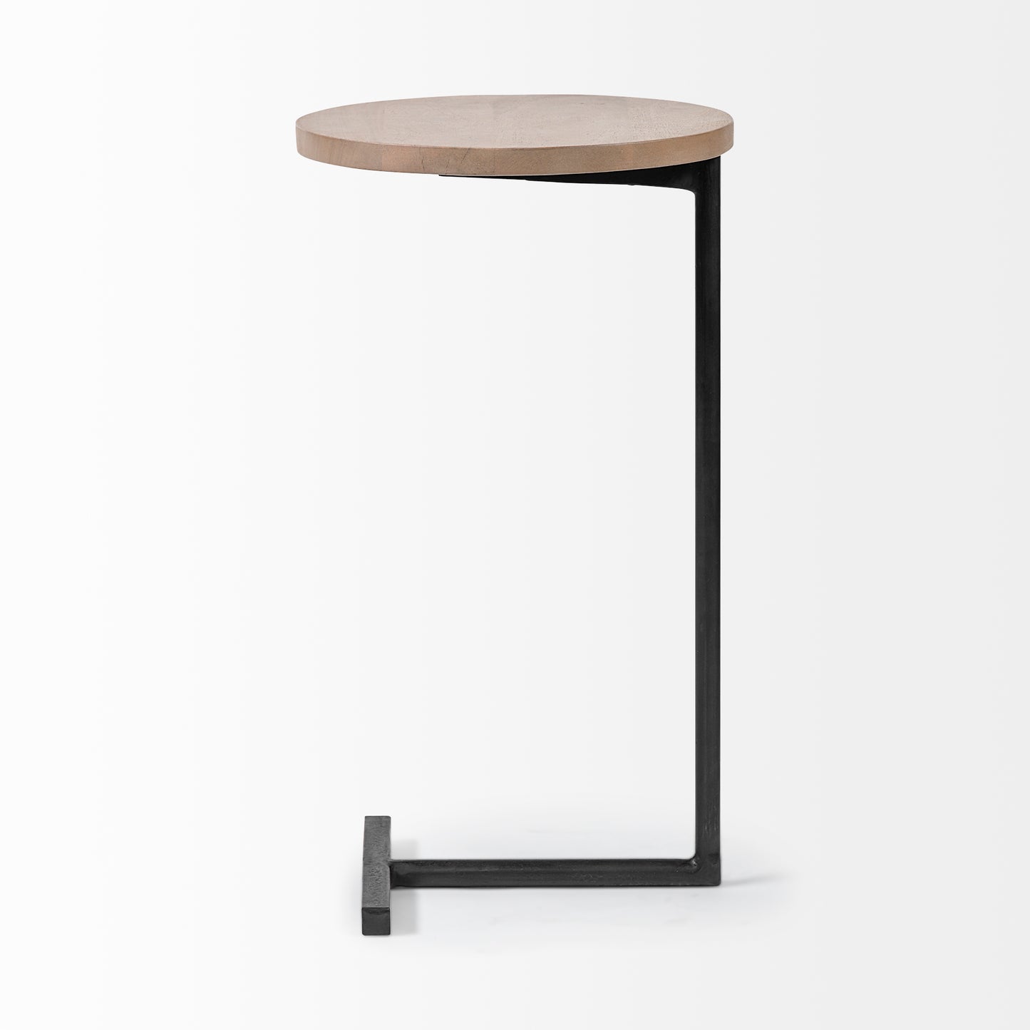 Ballatine Accent Table Brown Wood | Black Metal - accent-tables
