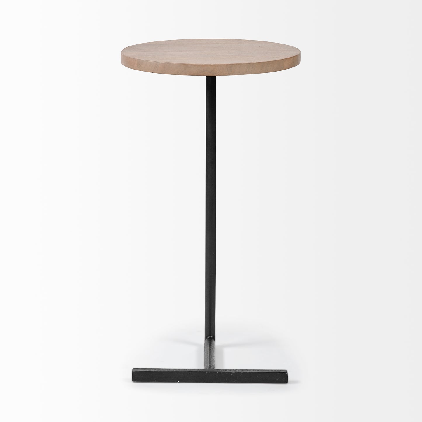 Ballatine Accent Table Brown Wood | Black Metal - accent-tables