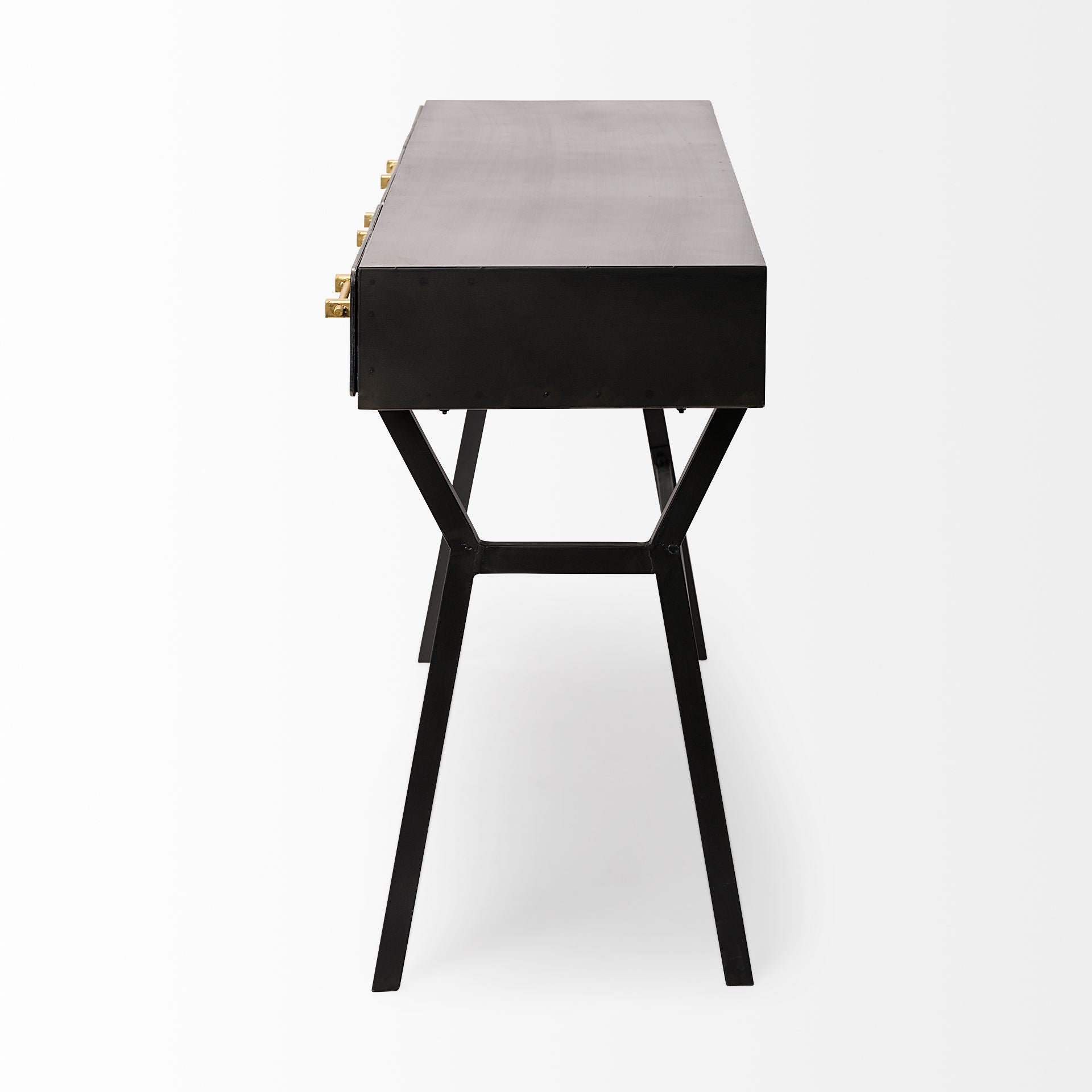 Vince Office Desk Black Metal | Gold - office