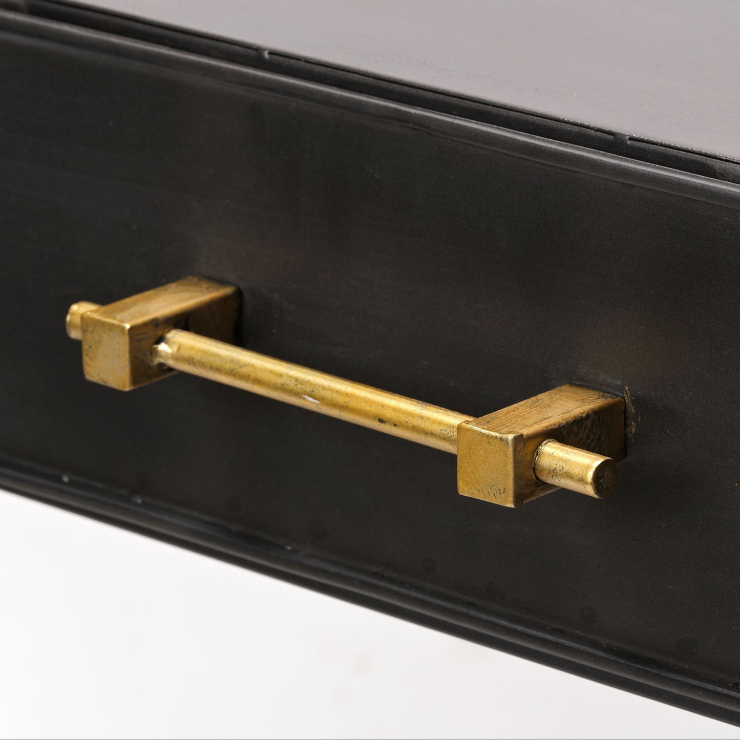 Vince Office Desk Black Metal | Gold - office