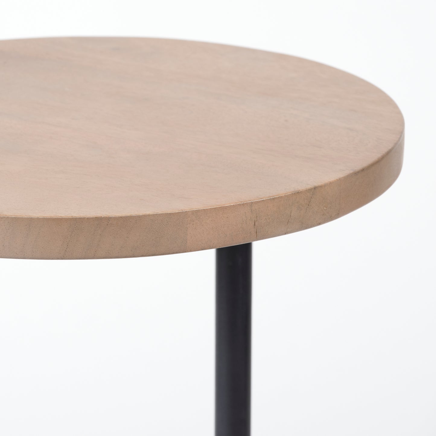 Ballatine Accent Table Brown Wood | Black Metal - accent-tables