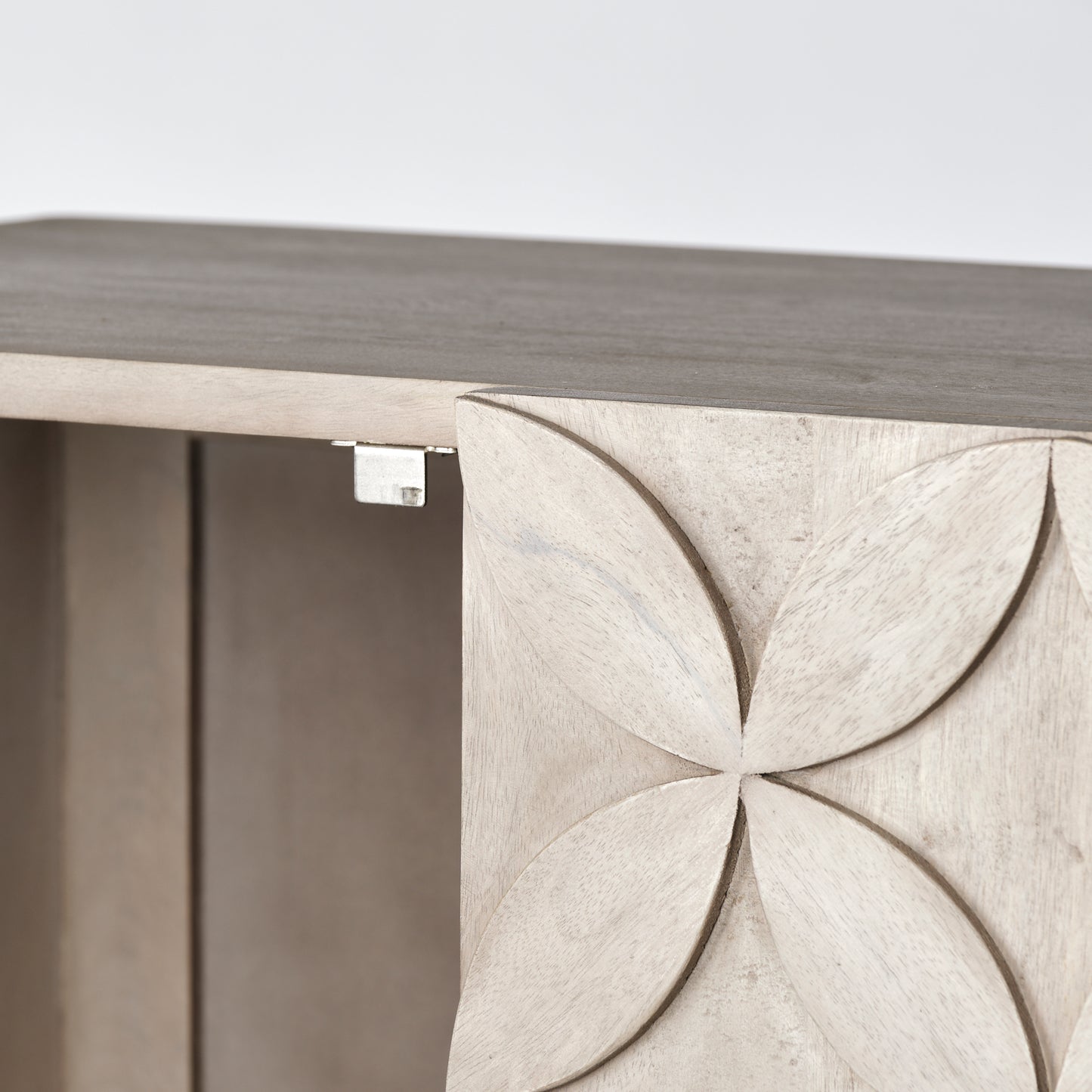Excelsior Cabinet Brown Wood | Gold Metal - cabinets