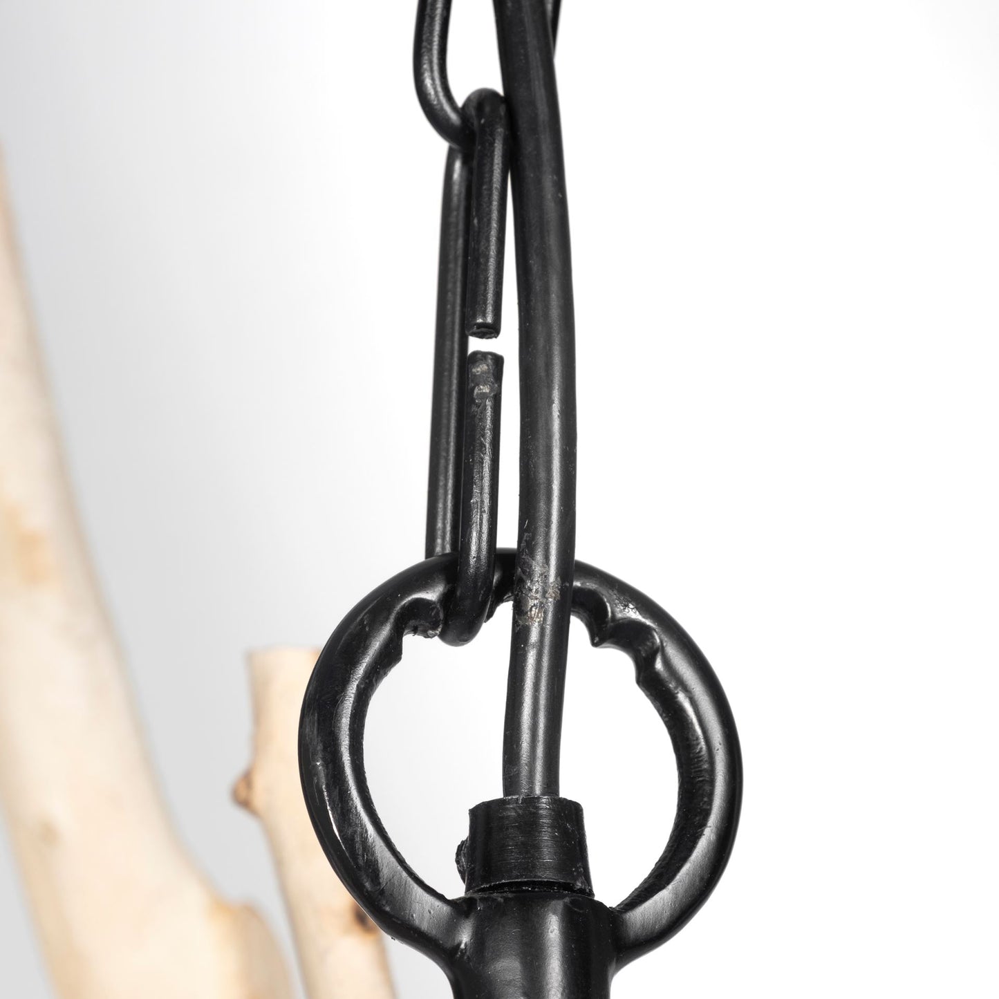 jules chandelier Blonde Wood | Black Metal - chandeliers