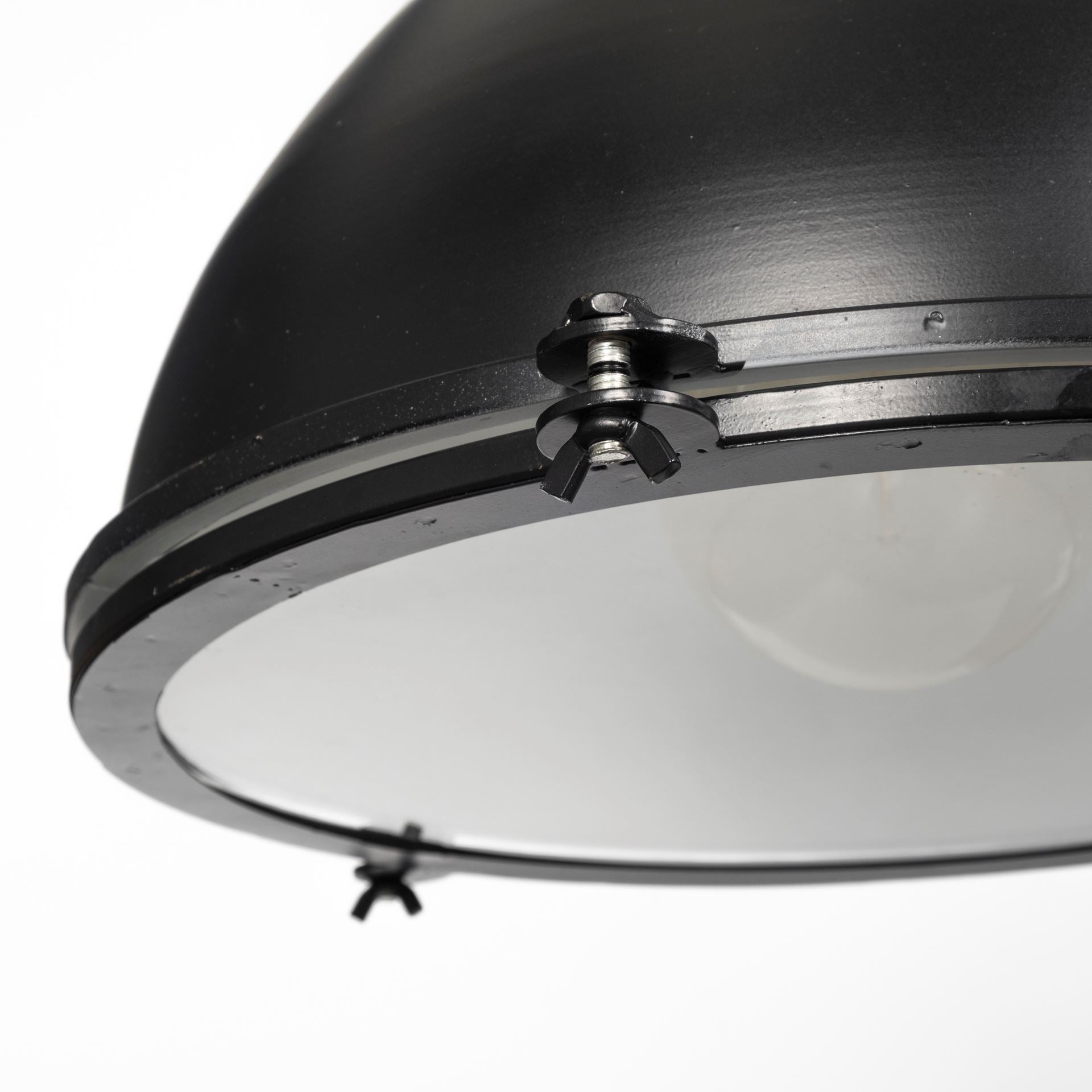 Bashaw Pendant Light Black Metal - pendant-light