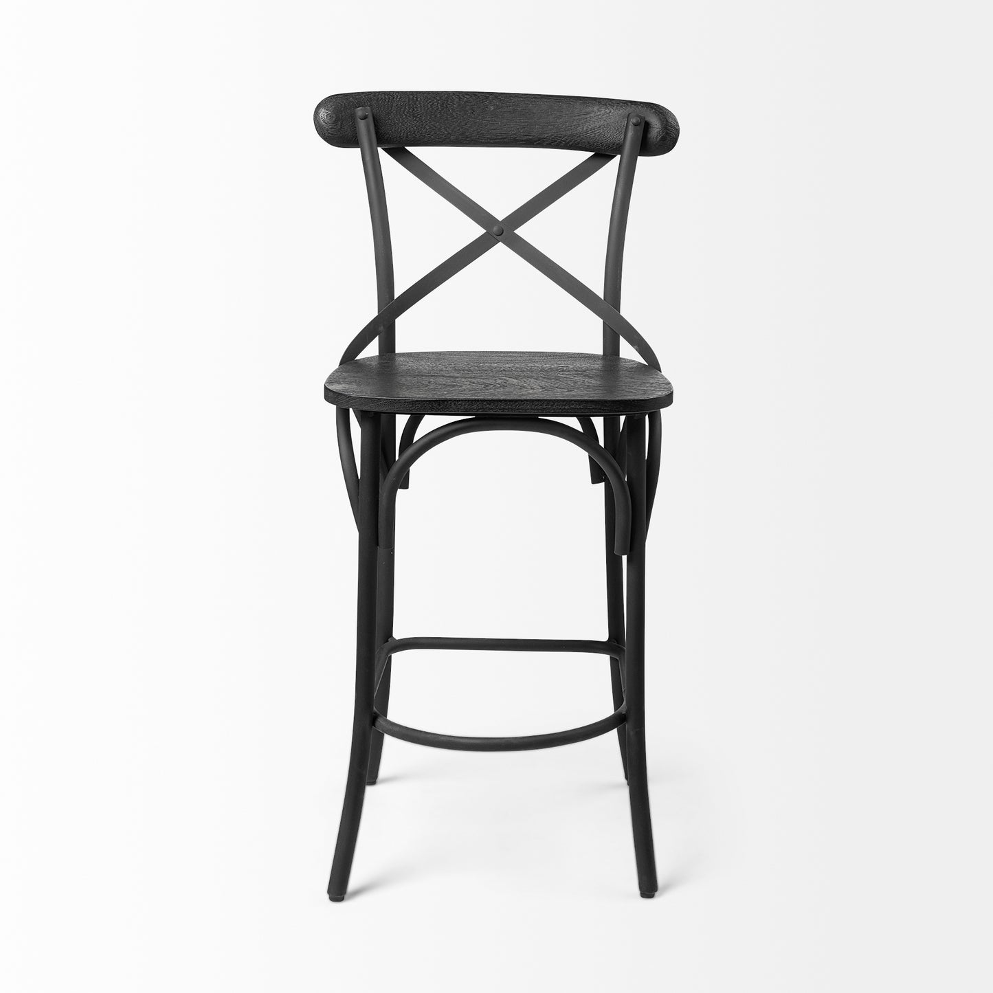 Etienne Bar Counter Stool Black Wood | Black Metal | Counter - bar-stools