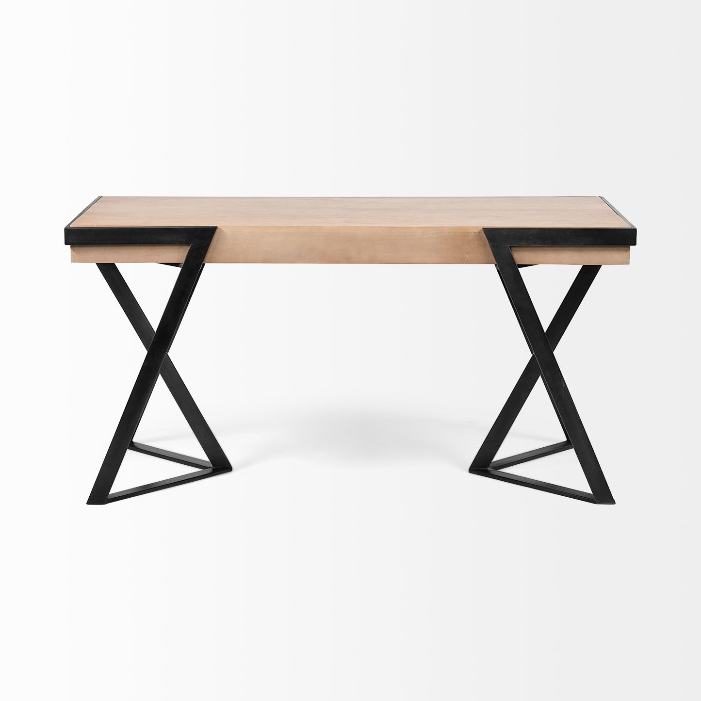 Steinbeck Office Desk Brown Wood | Black Iron - office