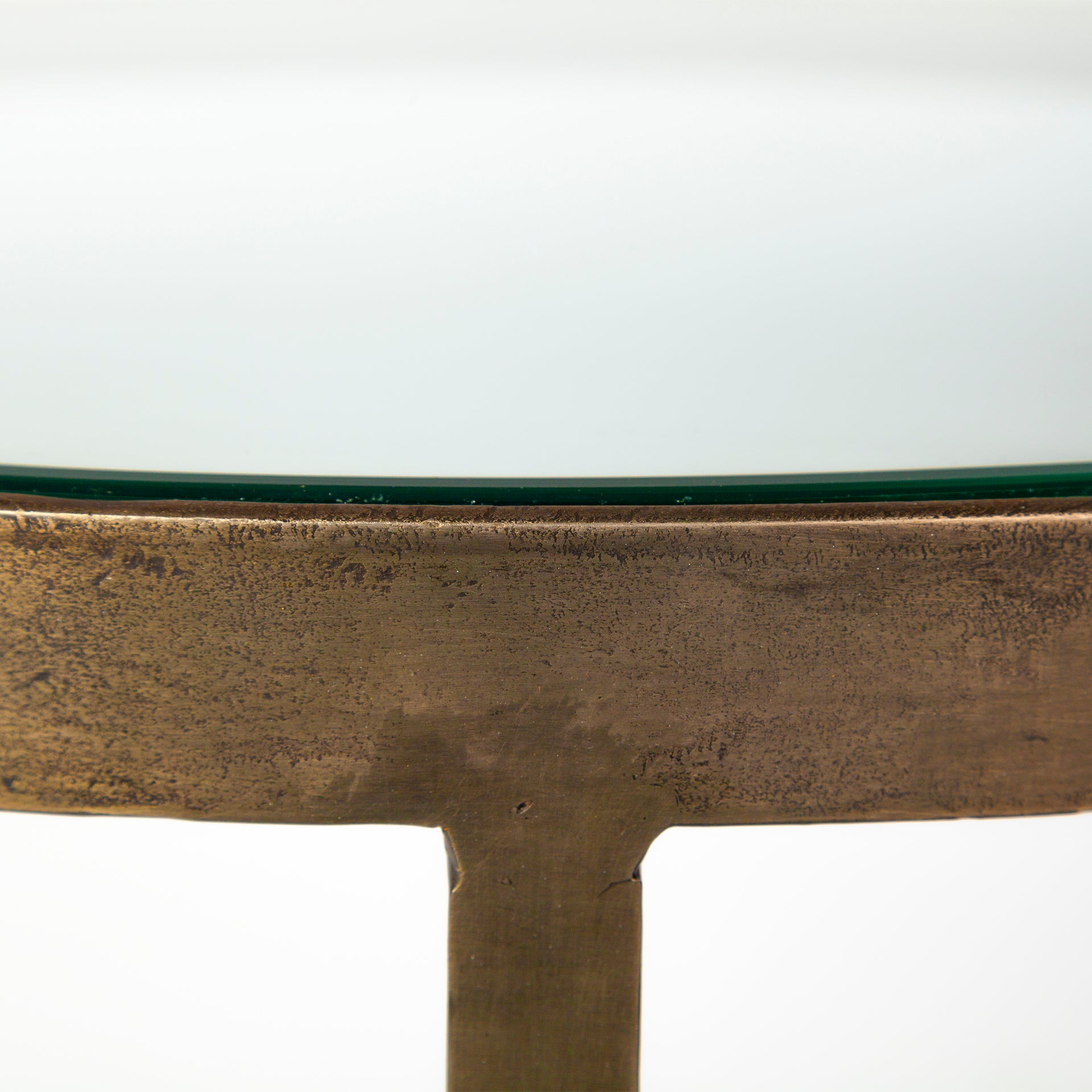 Reinhardt End Side Table Glass & Marble | Gold Metal - end-and-side-tables