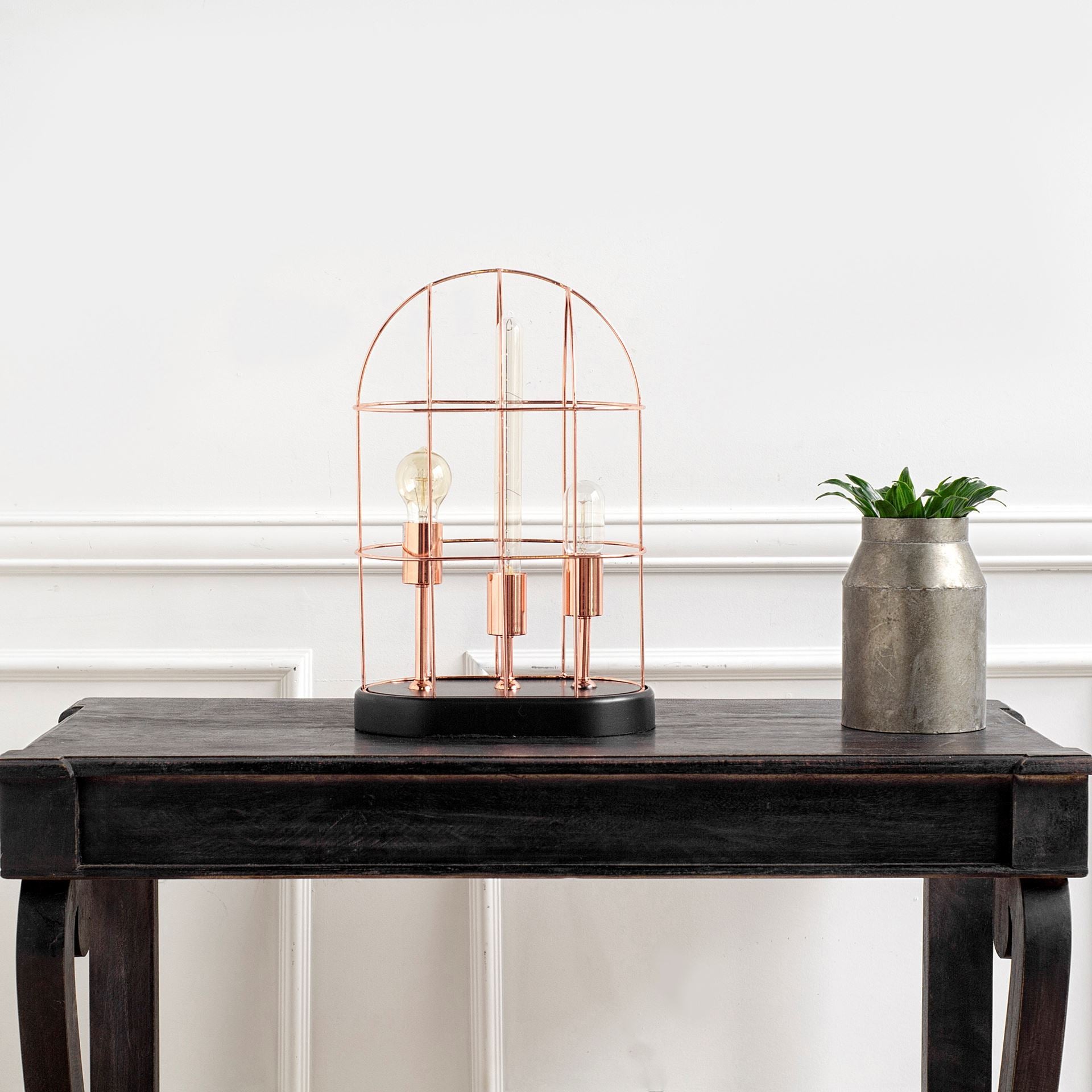 Sutton Table Lamp Rose-Gold Metal - table-lamps