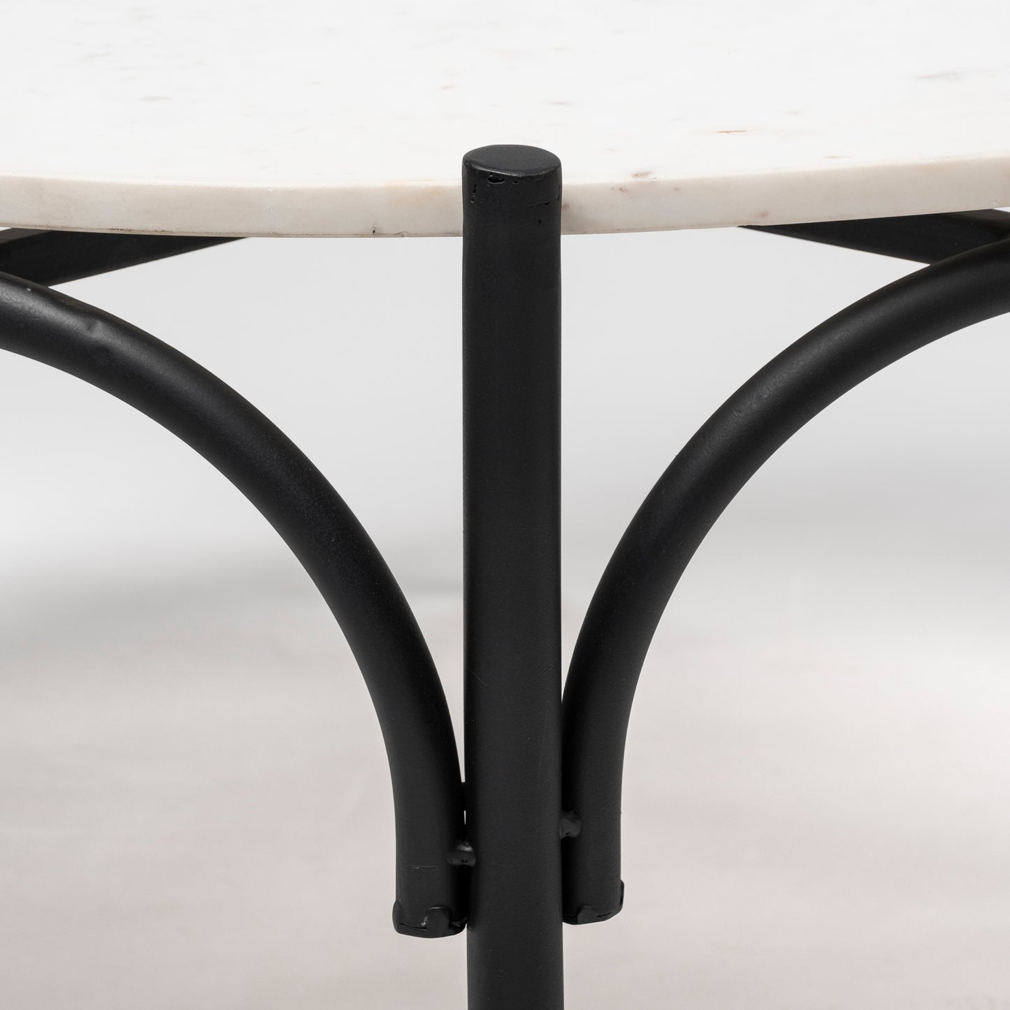 Etienne Coffee Table White Marble | Black Metal - coffee-tables