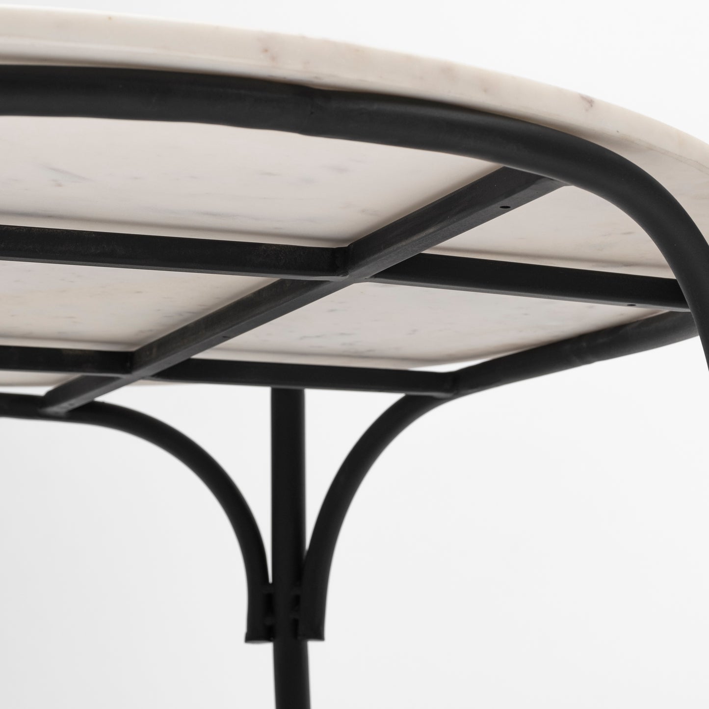 Etienne Coffee Table White Marble | Black Metal - coffee-tables